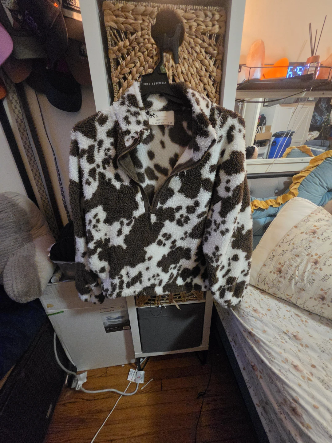 Sincerely Jules Cow Print Fleece Quarter-Zip - photo 4