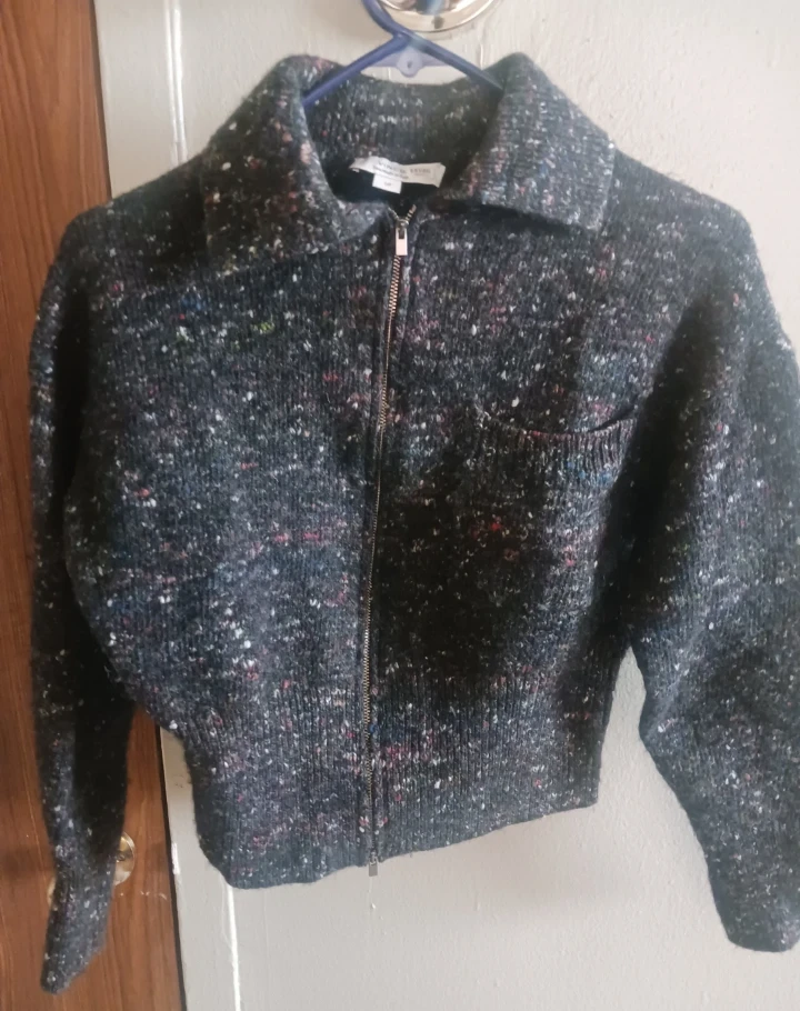 🏈 Vince Speckled Zip-Up Sweater