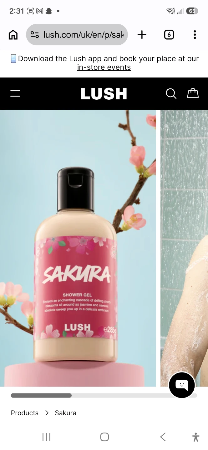 Lush Sakura Shower Gel 250g