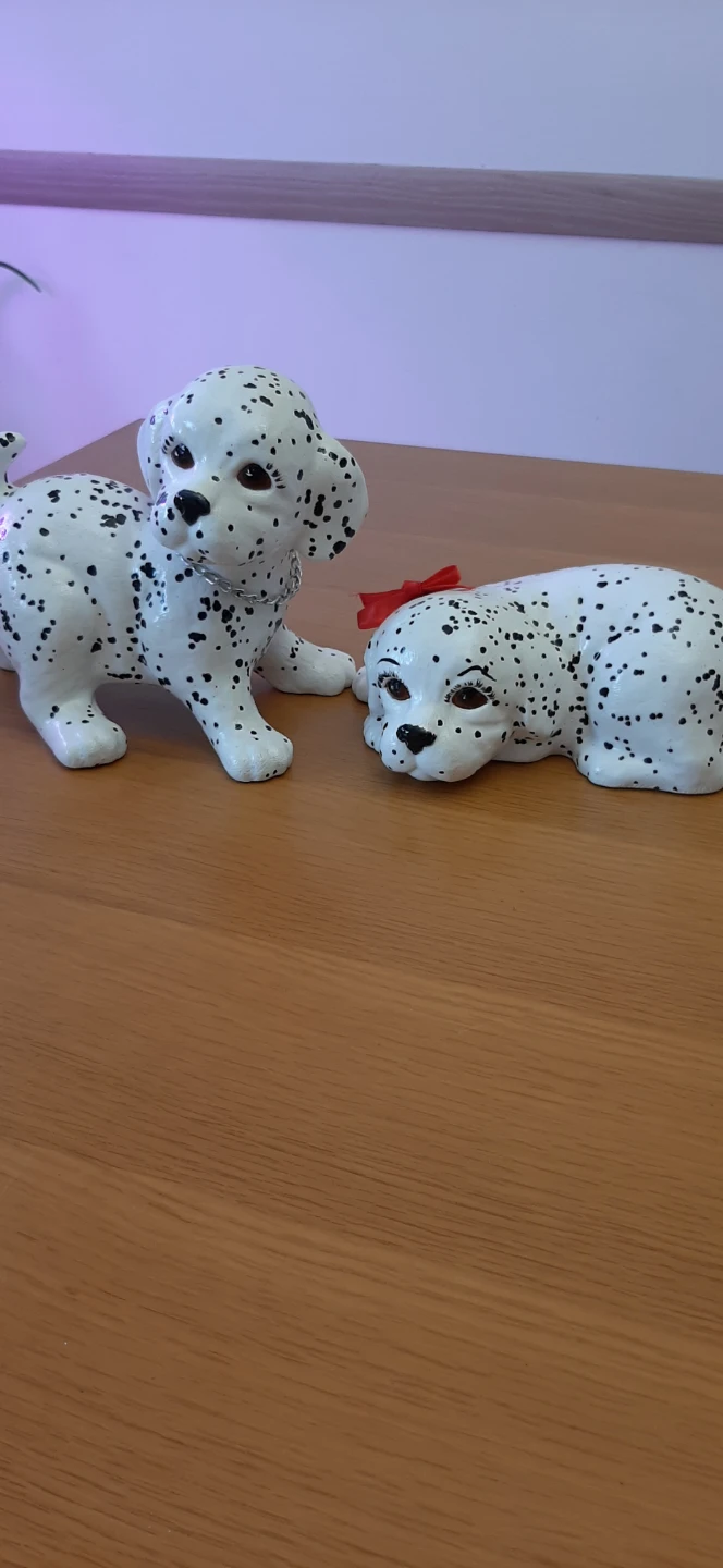Ceramic Dalmatian dog statues