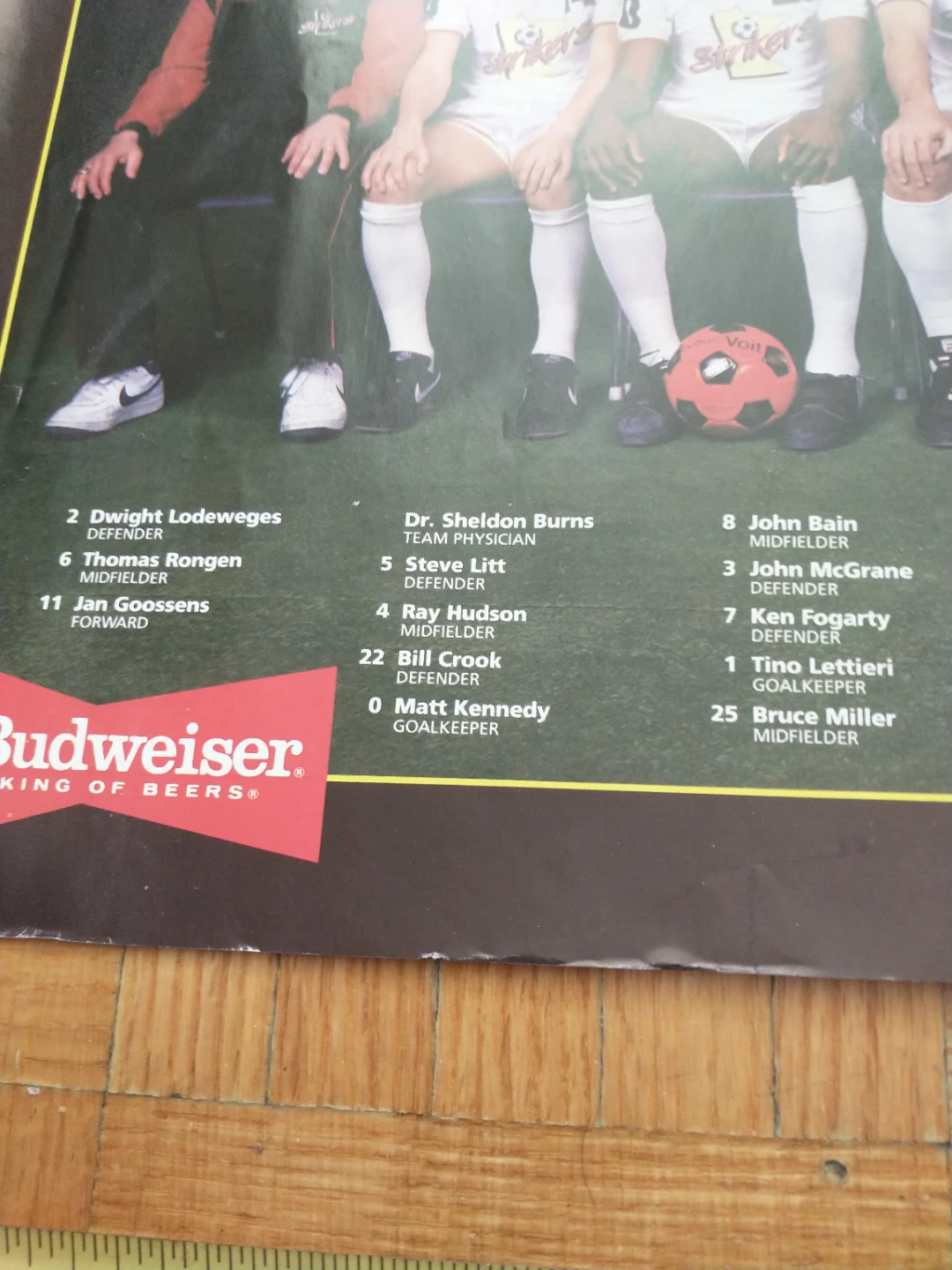 1985 Minnesota Strikers MISL Indoor Soccer Poster 20 x 16" - photo 5