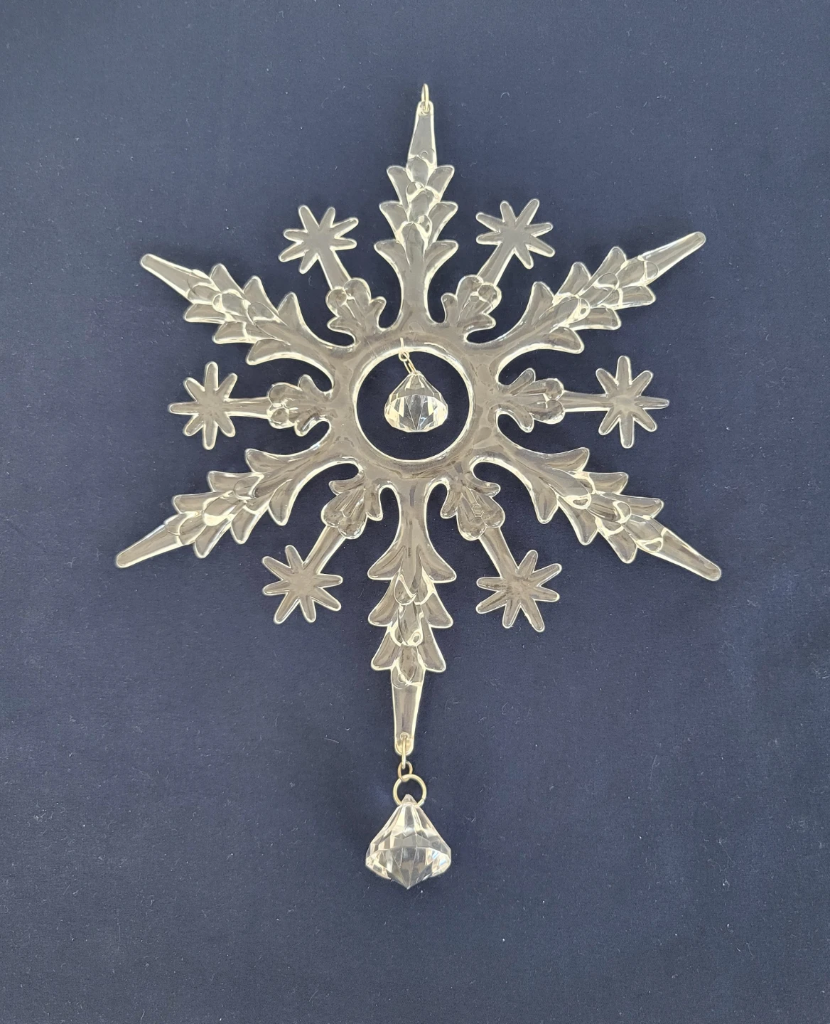 Clear Acrylic Snowflake Holiday Ornament