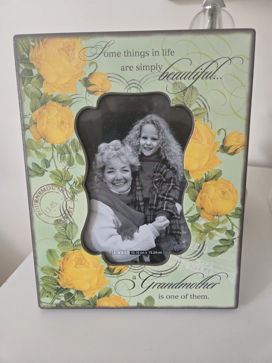 Vintage Grandmother floral photo frame