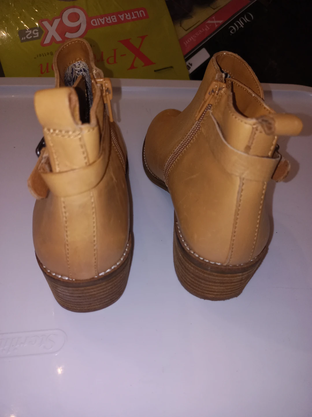 Women's Tan Zippered Boots - Size 7.5 - photo 4