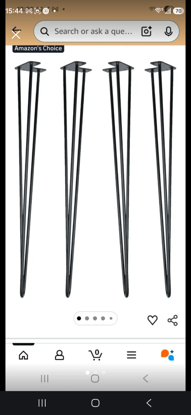 Set of 4 Black Hairpin Furniture Legs 🏈