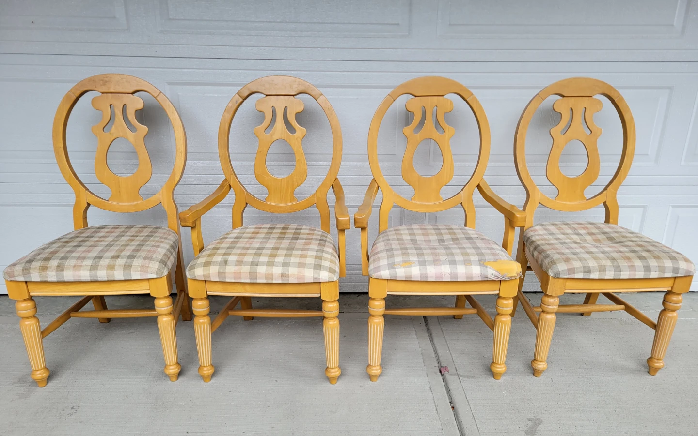 Set of Vintage Country French / Neoclassical Style Dining Chairs - photo 2
