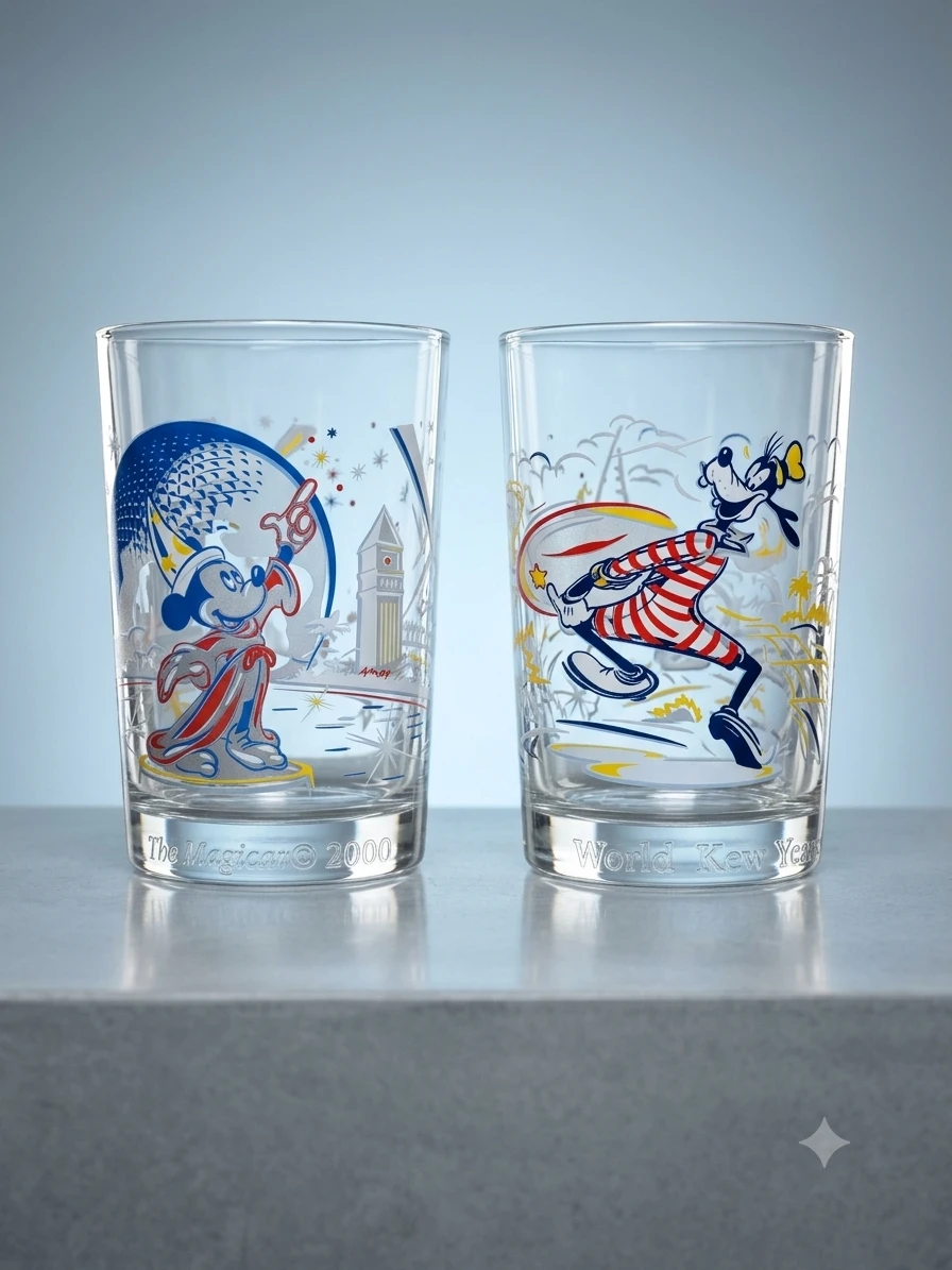 collectible Walt Disney World 25th Anniversary drinking glasses,