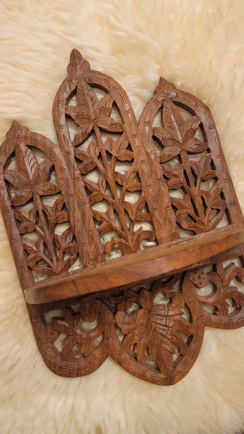 Vintage Archana Handicrafts Rosewood Wall Shelf