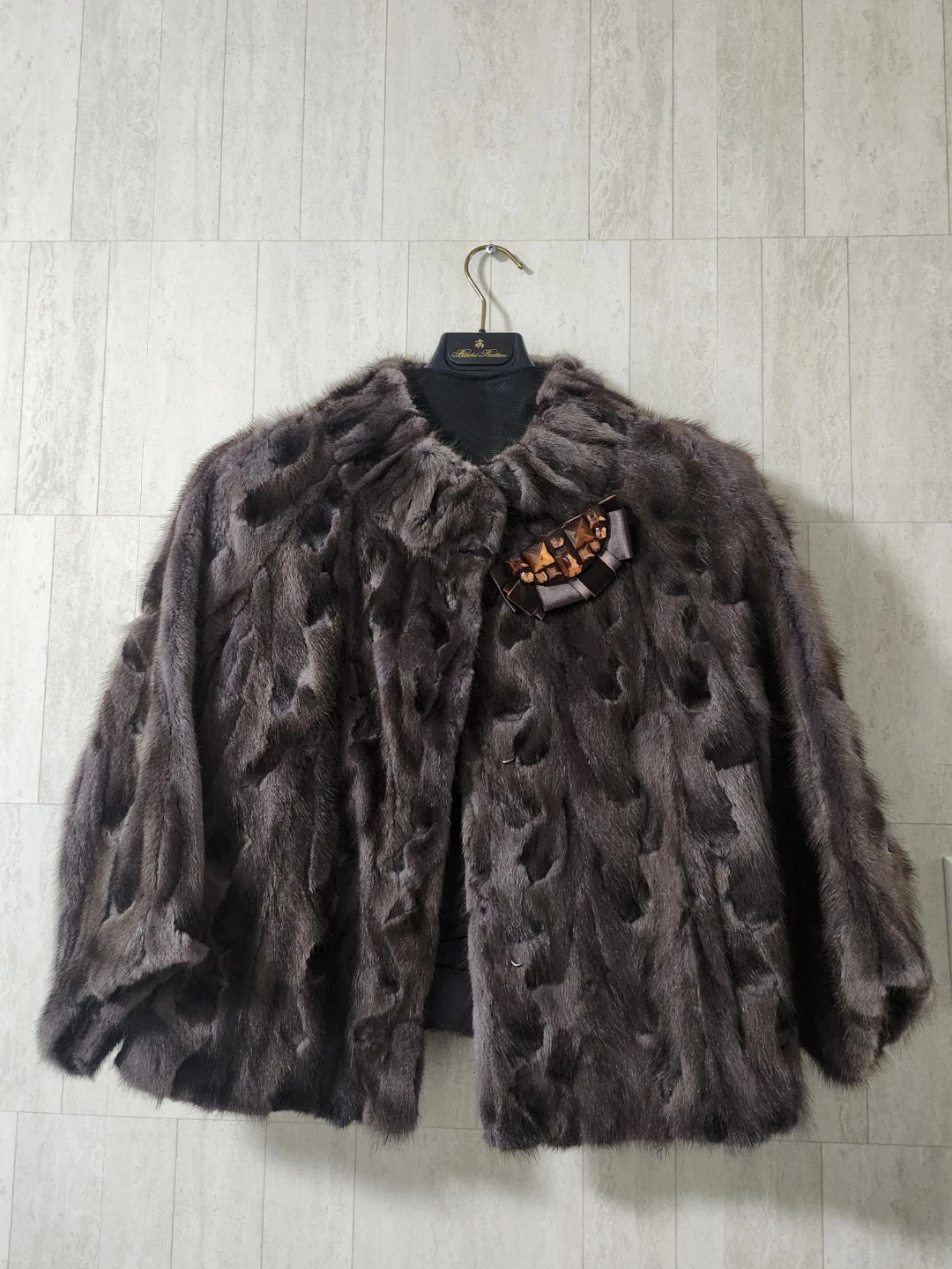Purple real mink jacket
