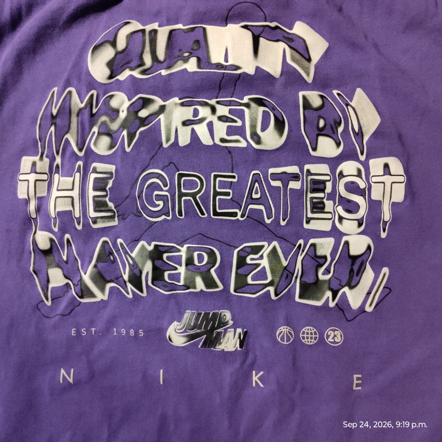 Purple Nike Jordan Jumpman Graphic T-Shirt - photo 3