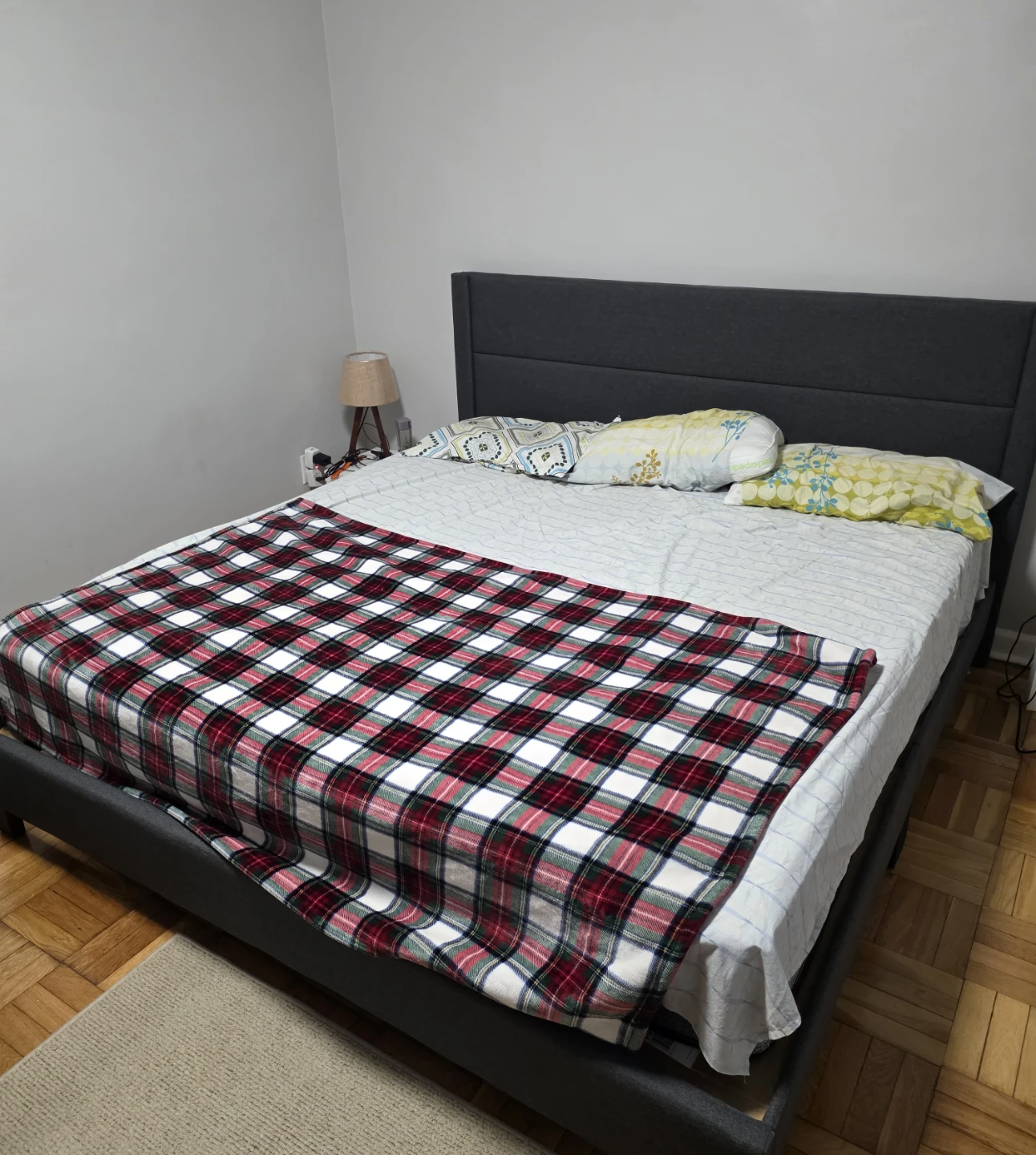 Upholstered King Bed Frame and Bed - photo 2