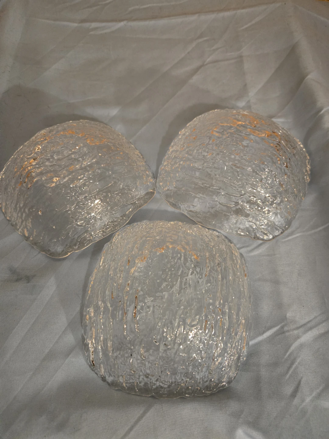 3pc Vintage Iittala Finlandia Ice Glass Bowls - photo 3
