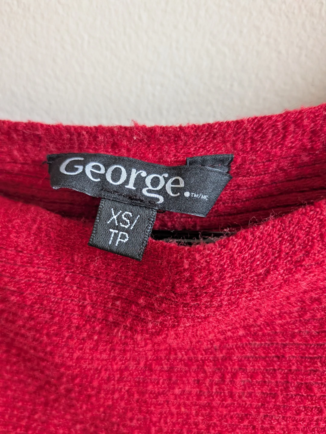 🏈George Red Ribbed Long Sleeve sweater - photo 3