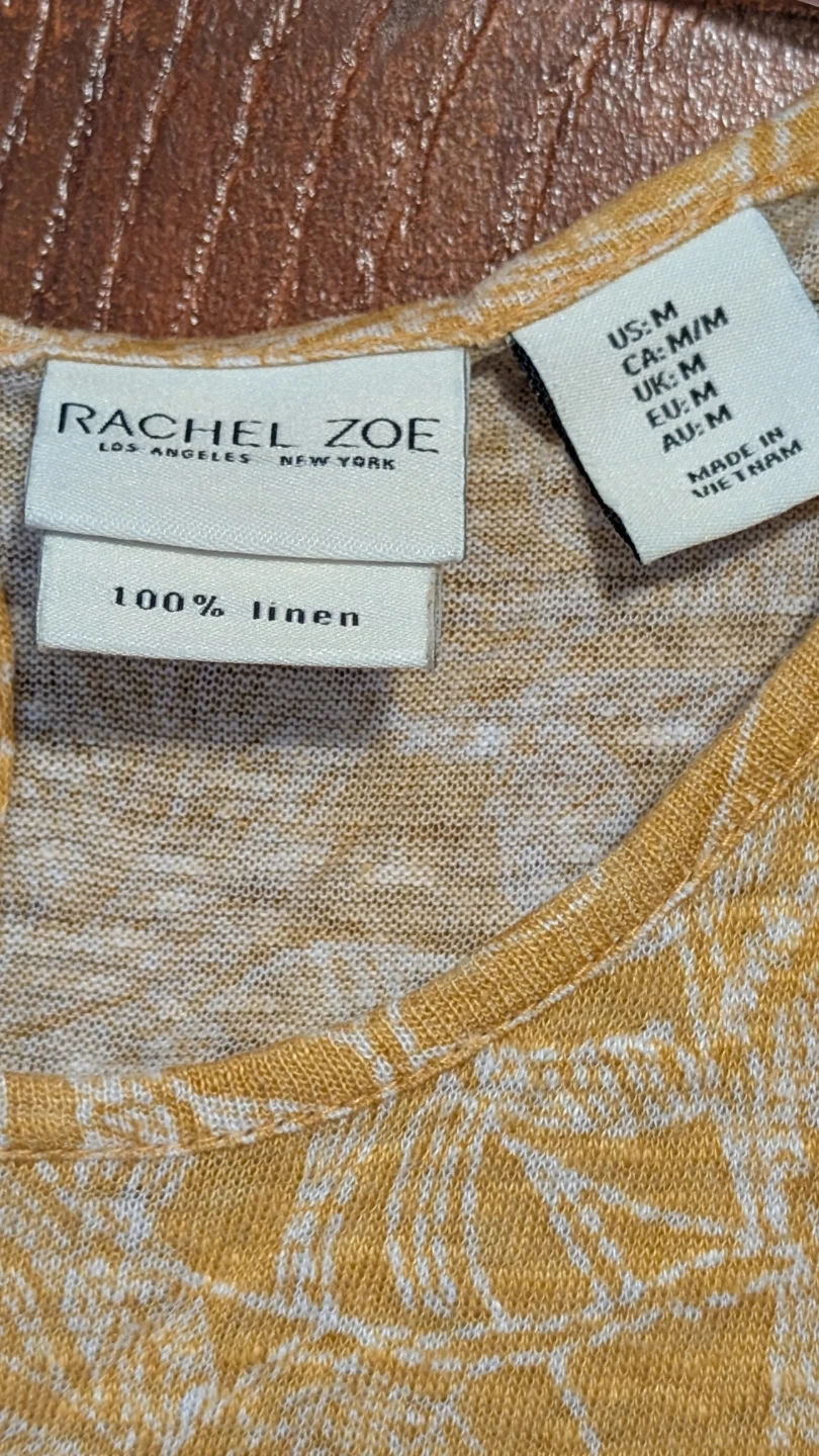 100% linen mustard top - photo 2