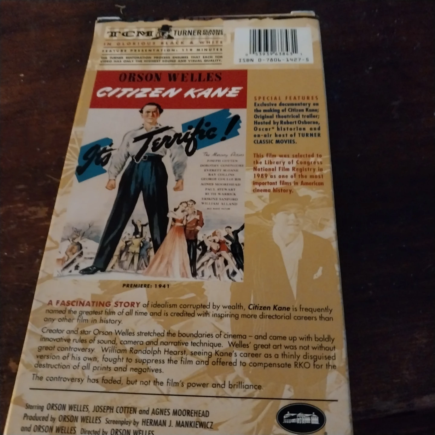 🏈Citizen Kane VHS Turner Classic Movies🏈 - photo 3