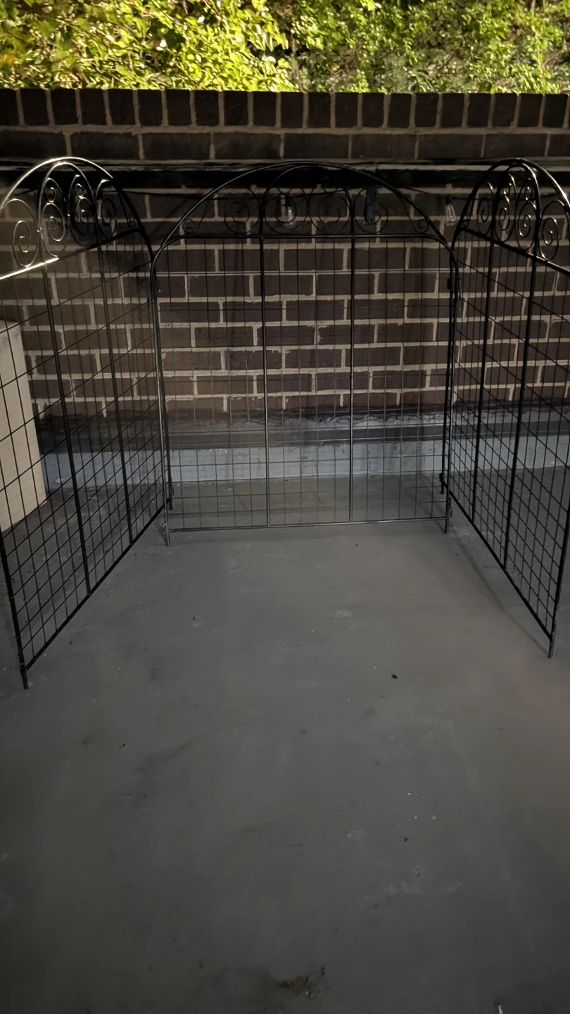 Black Metal Decorative Fireplace Screen - photo 2