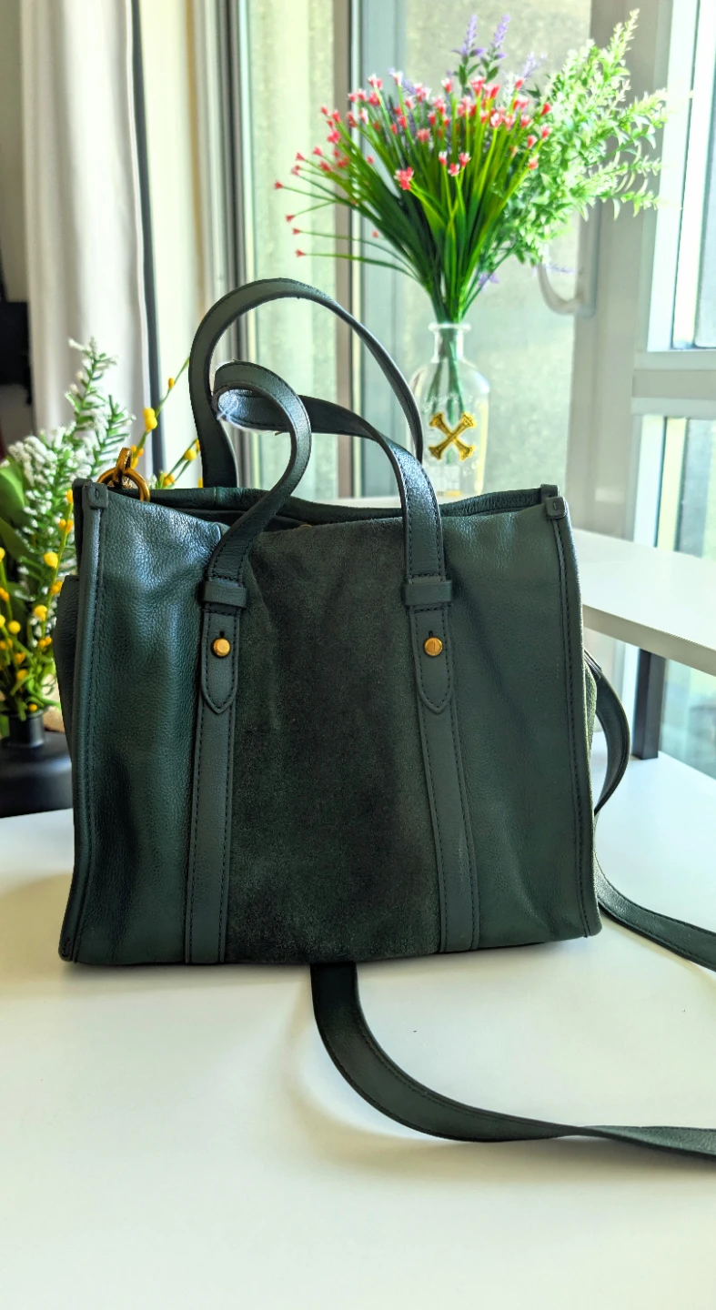 Fossil Kingston Leather Satchel in Pine Green - photo 2