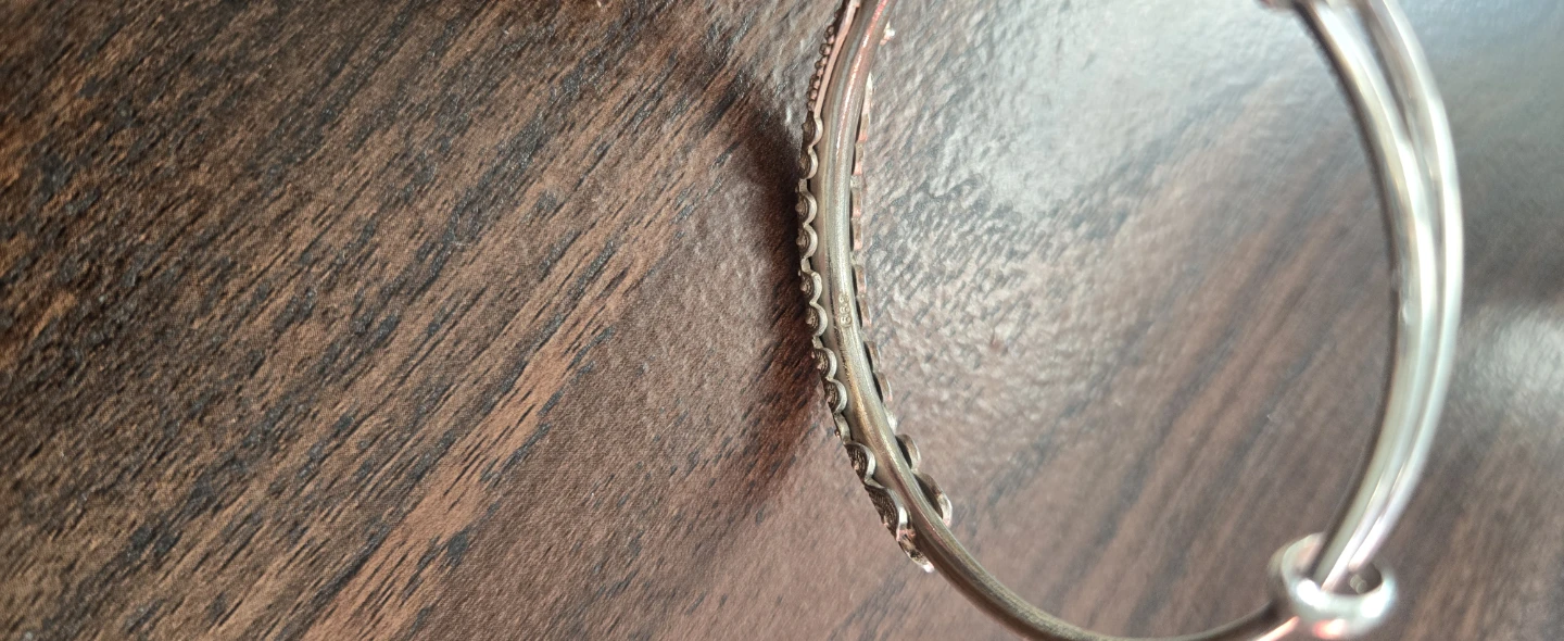 Adjustable Silver Tone Bangle Bracelet - photo 3
