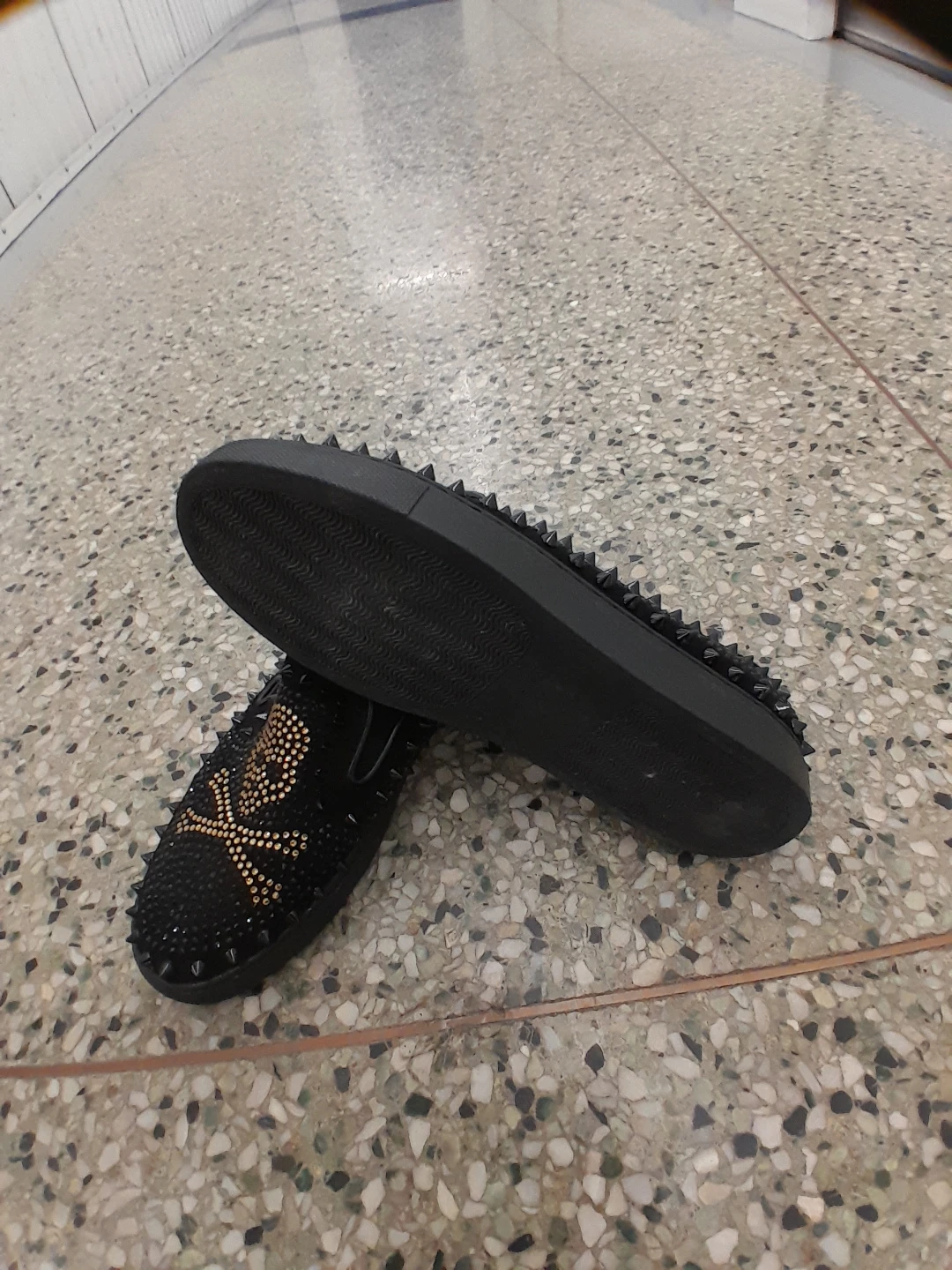 Philipp Plein Black Skull Studded Loafers Men's Size 8.5 - photo 3