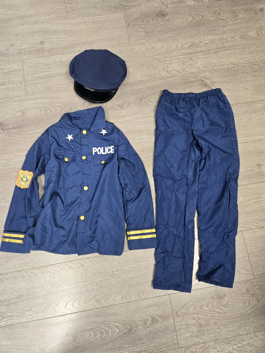 Halloween costume boy police officer sz medium 8 - 10