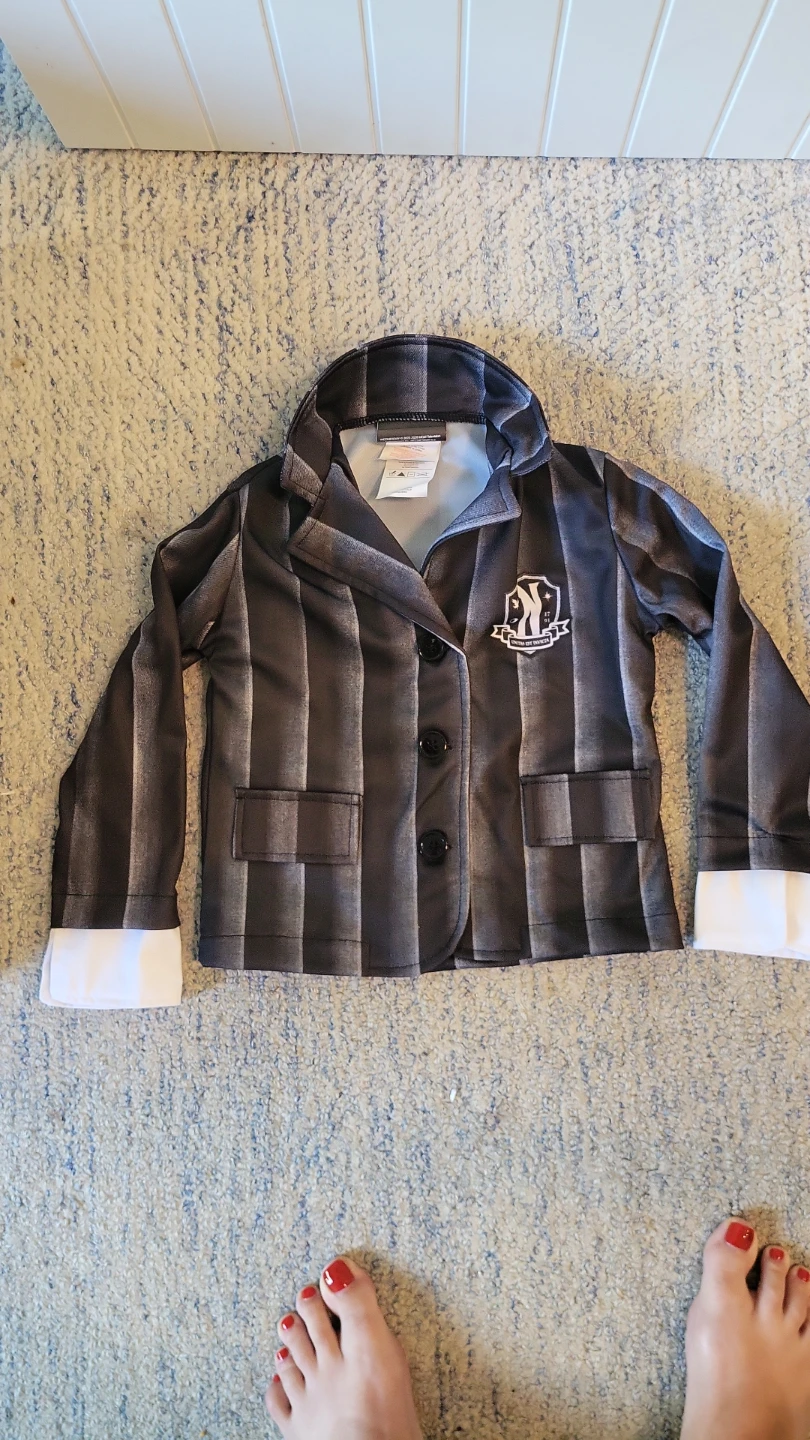 Wednesday Costume Jacket for 3-5 years old