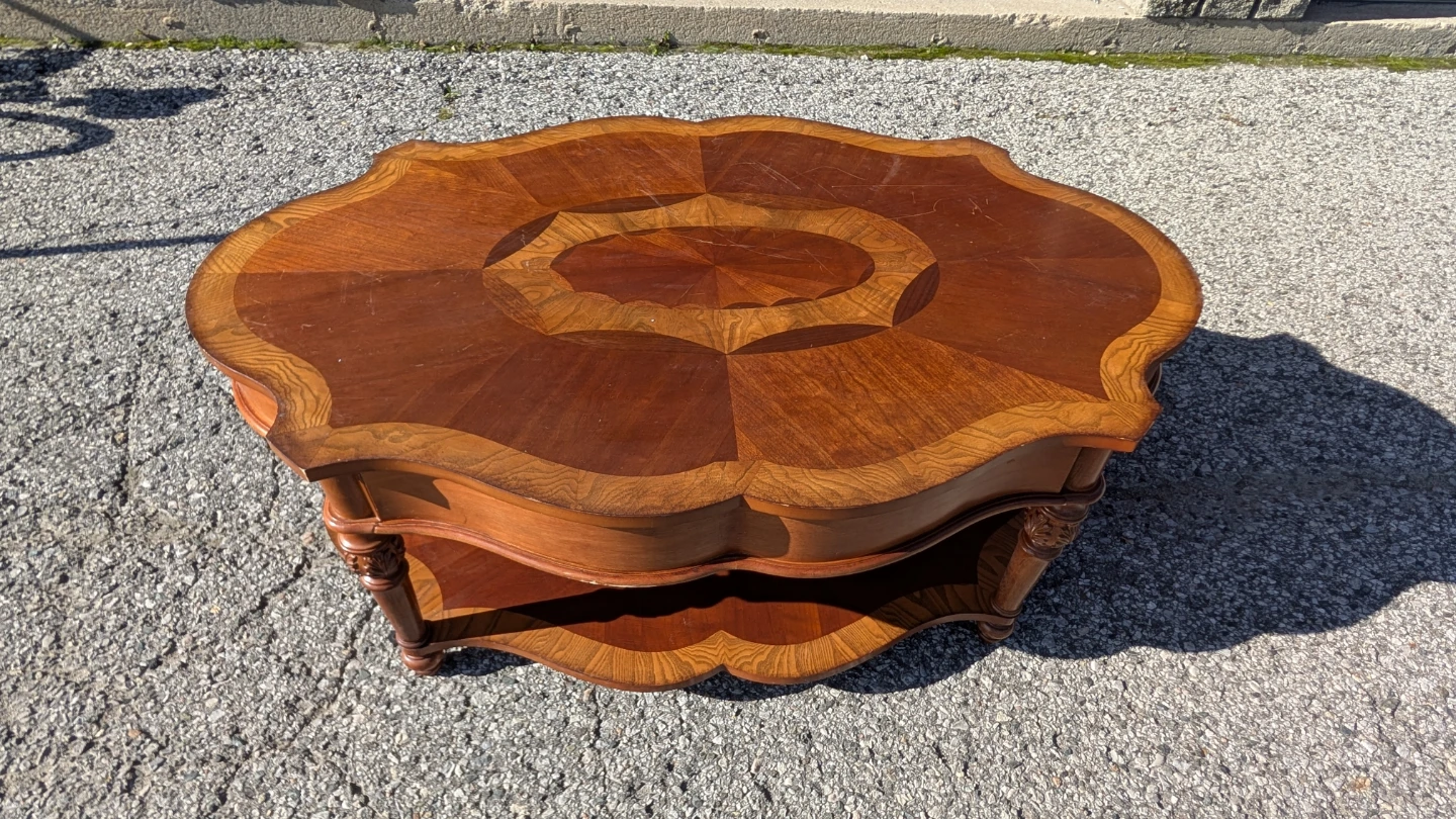 Vintage Wooden Coffee Table with Drawer
