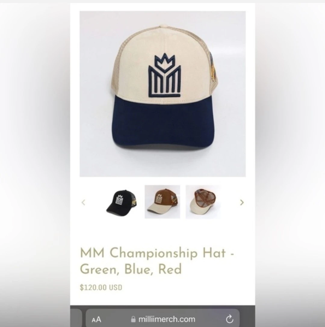 Millii Merch Championship Hat in Tan Blue 2023 new - photo 2