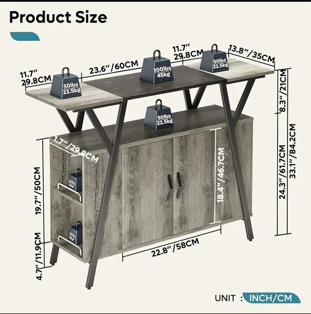 Kitchen Island with storage cabinet - photo 3