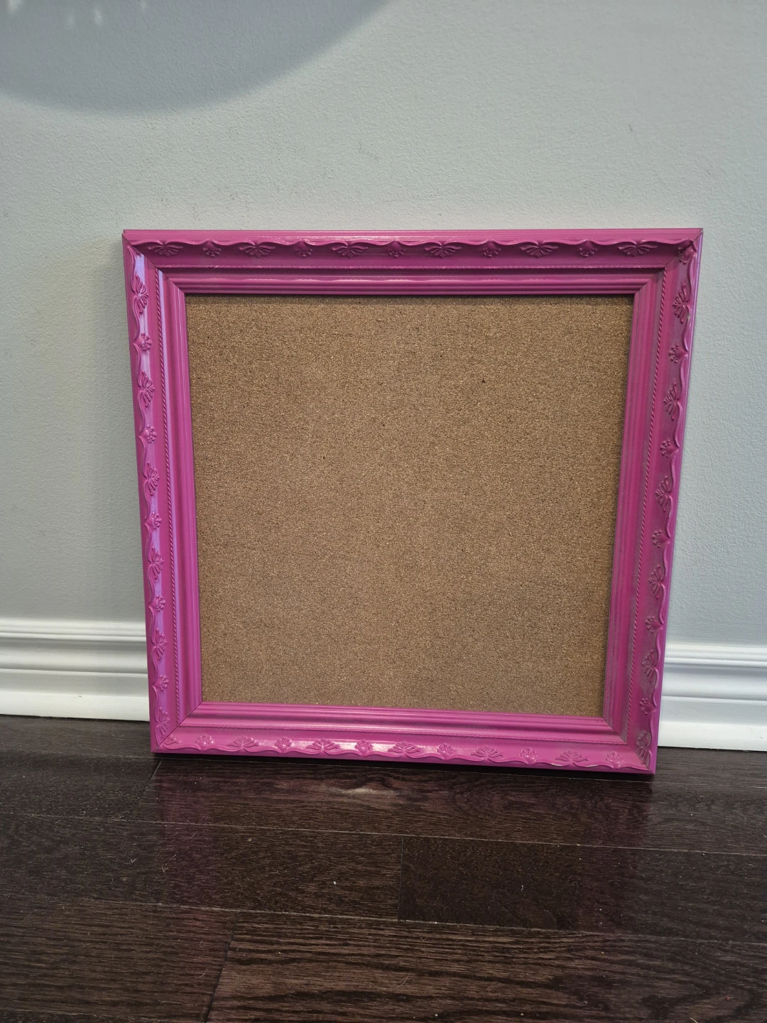 Bright Pink Cork Board 18 x 18
