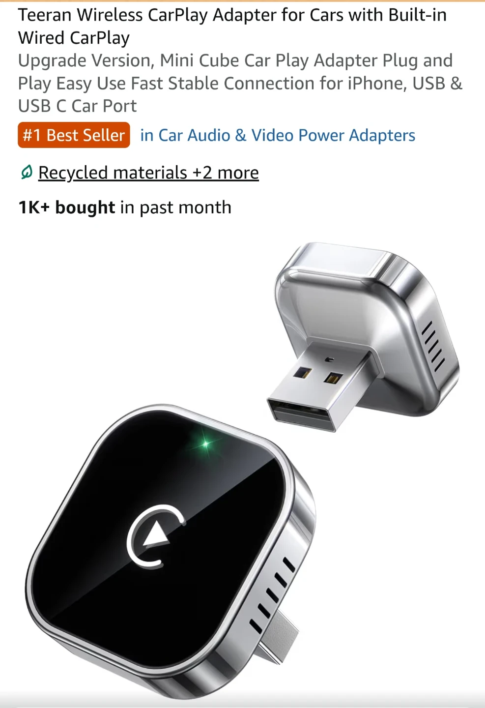 Teeran Wireless CarPlay Adapter