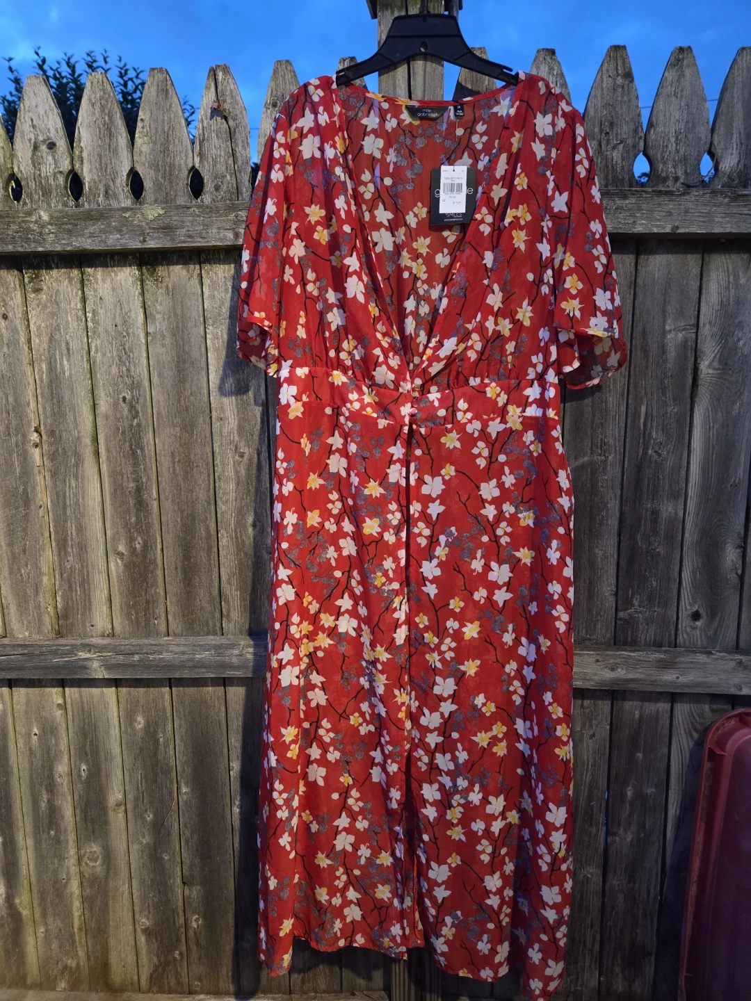 Mlle Gabrielle Red Floral Dress
