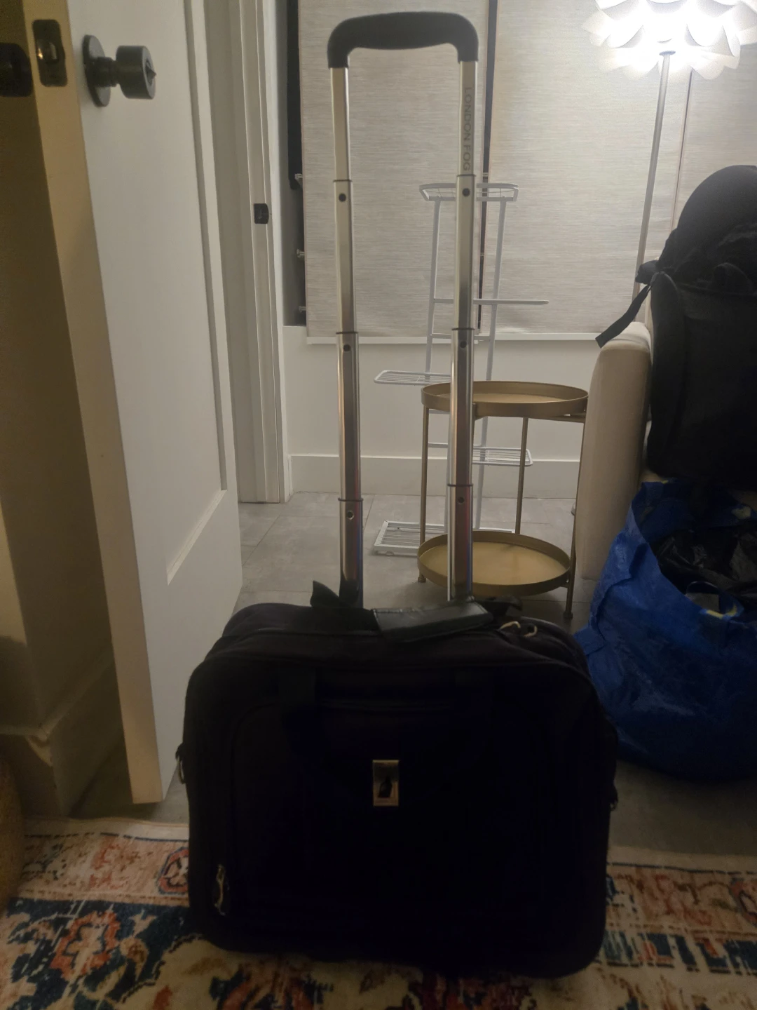 London Fog Black Rolling Suitcase