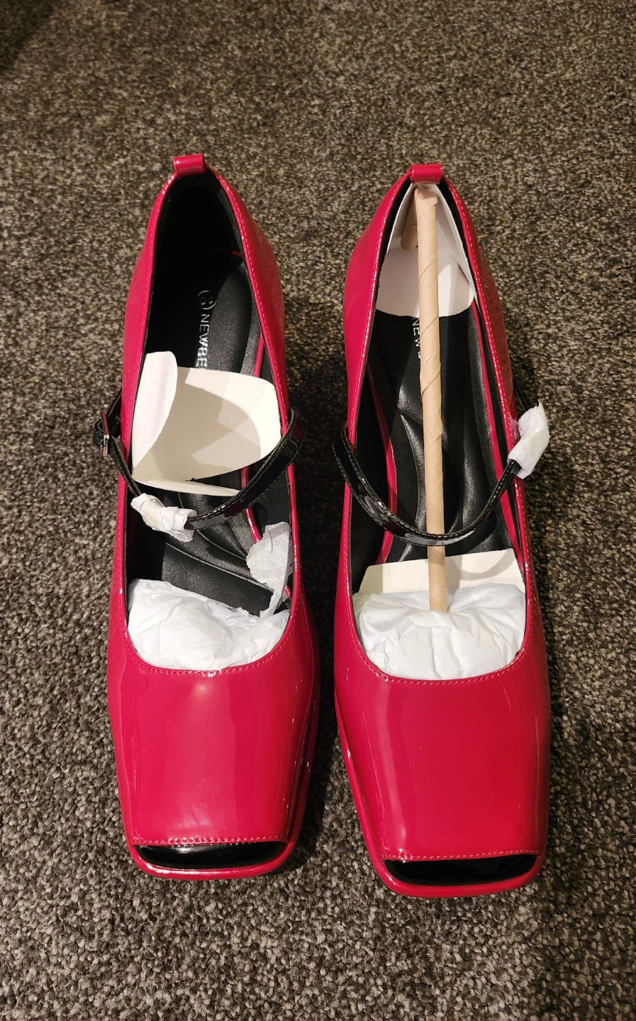 Newbella Red Mary Jane Heels 🏈 - photo 5
