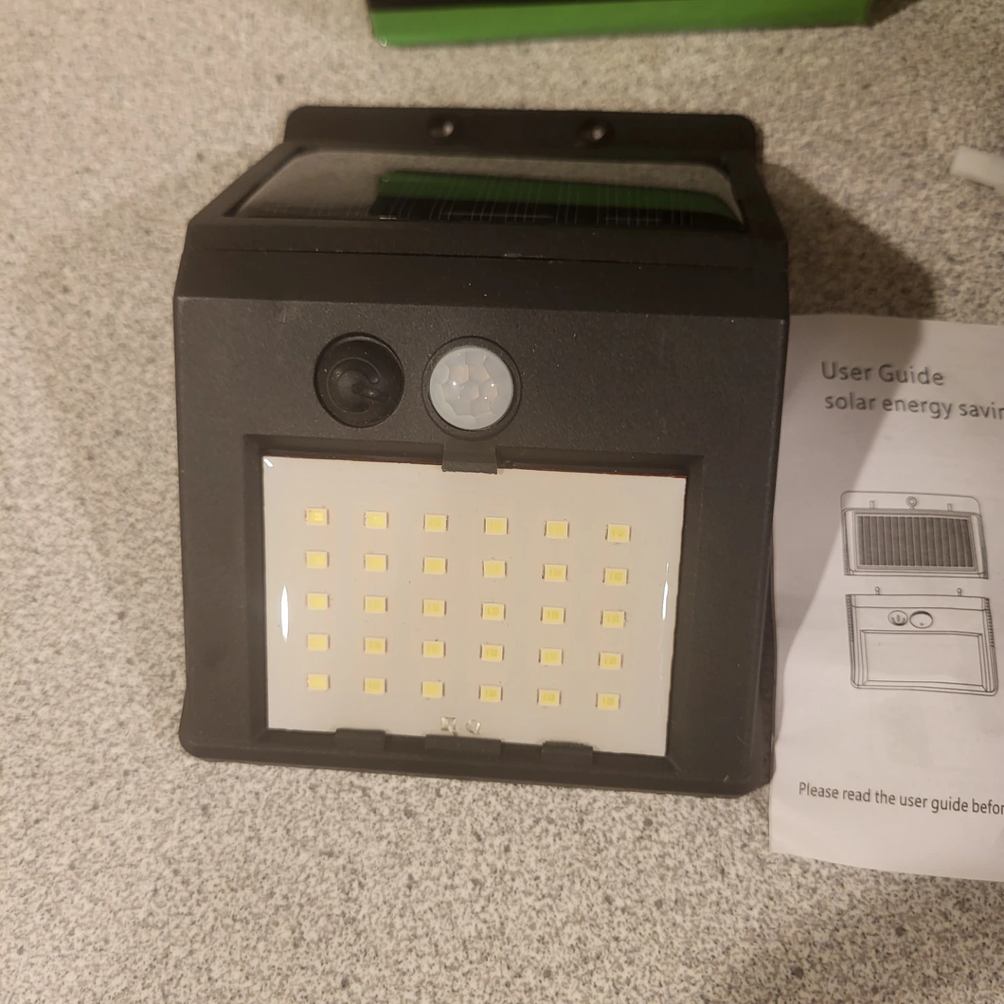 Solar powered wall light