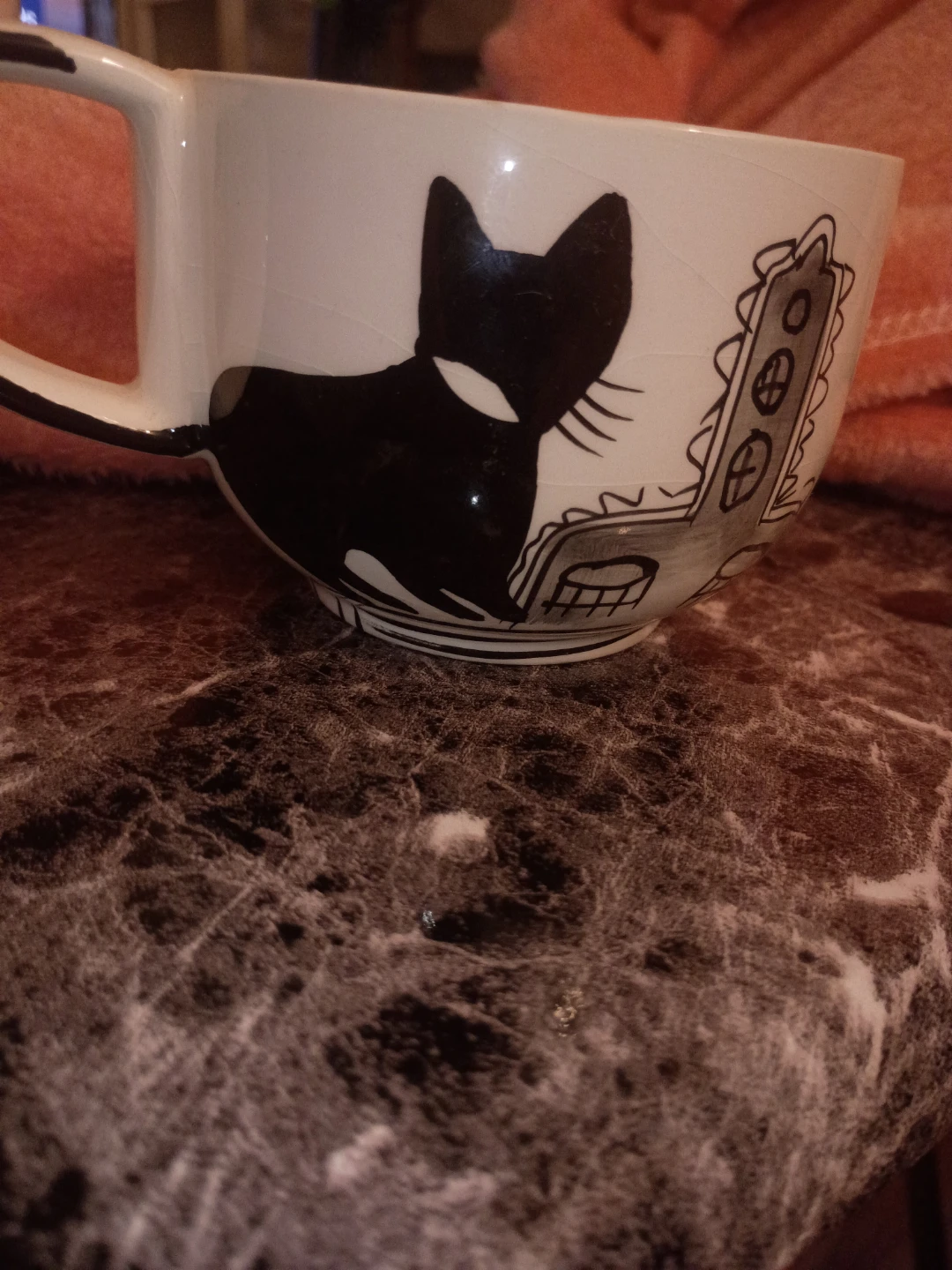 Black Cat Illustration Ceramic Mug - photo 3