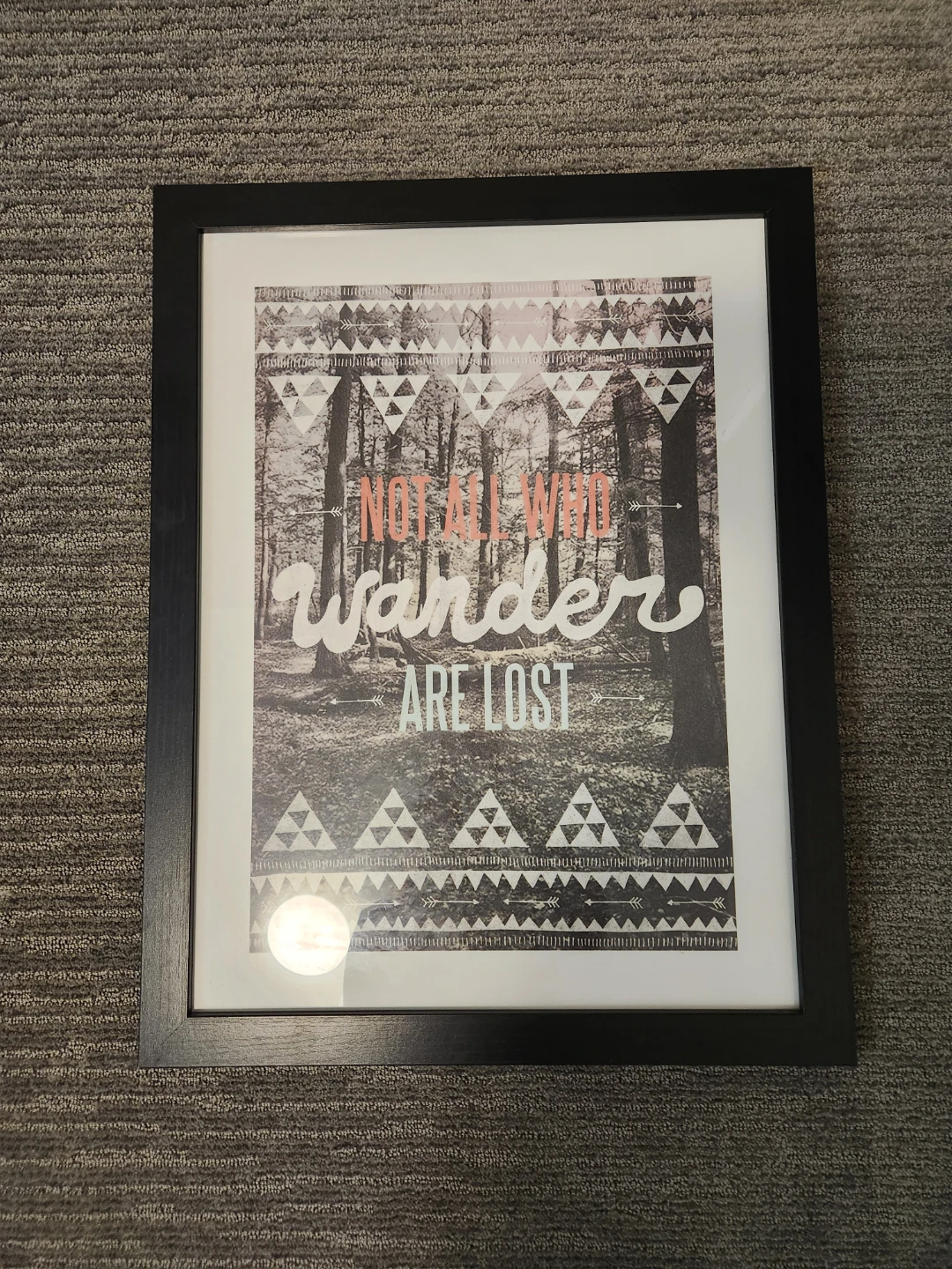 Framed "Not All Who Wander Are Lost" Wall Art