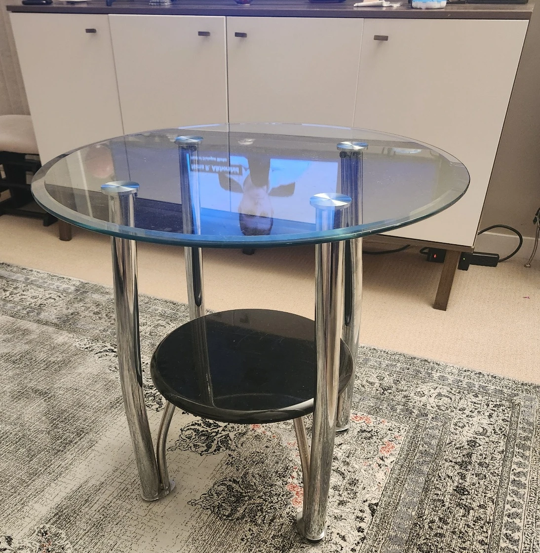 Round Glass Side Table
