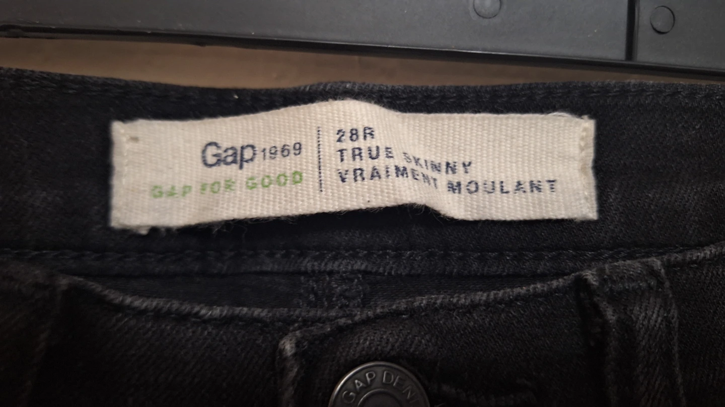 Y2K Vintage Gap True Skinny Jeans Black 28T - photo 3