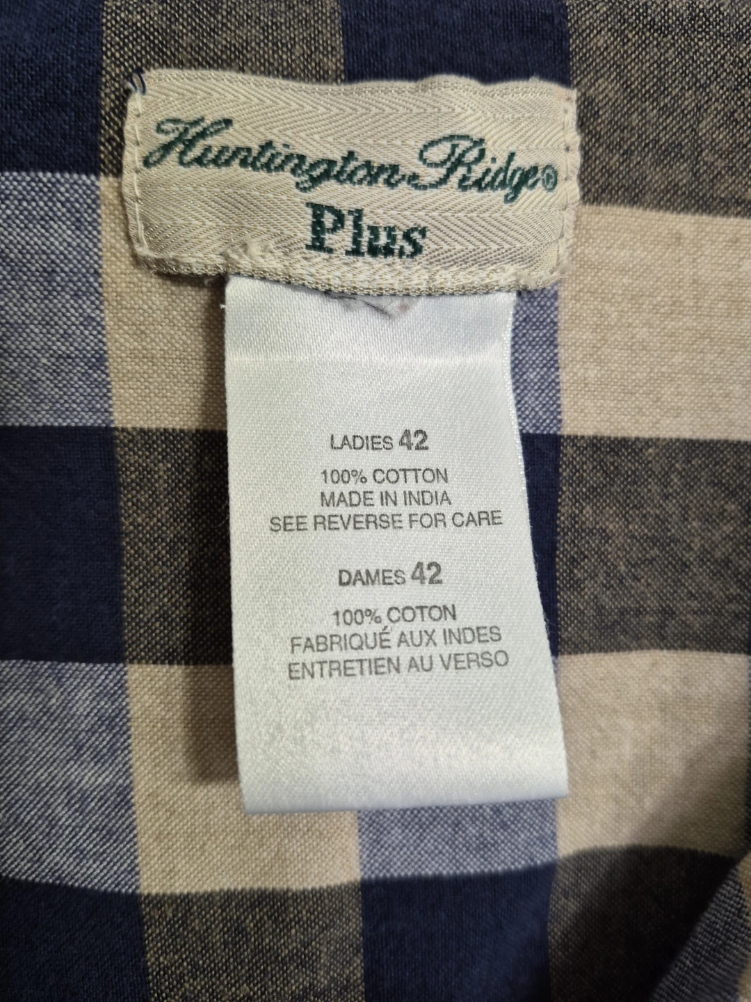 Ladies Size 42/ 4X/5X Button Up 200% Cotton Top... - photo 4