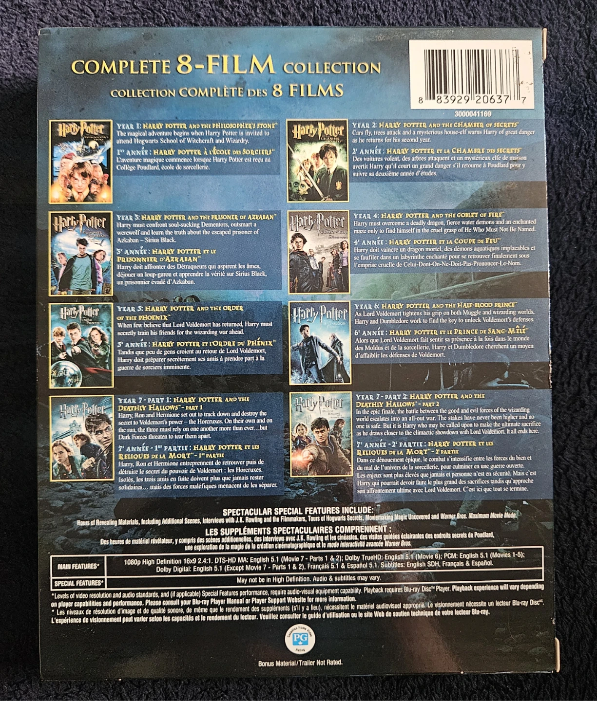 Harry Potter Complete 8-Film Blu-ray Collection - photo 2