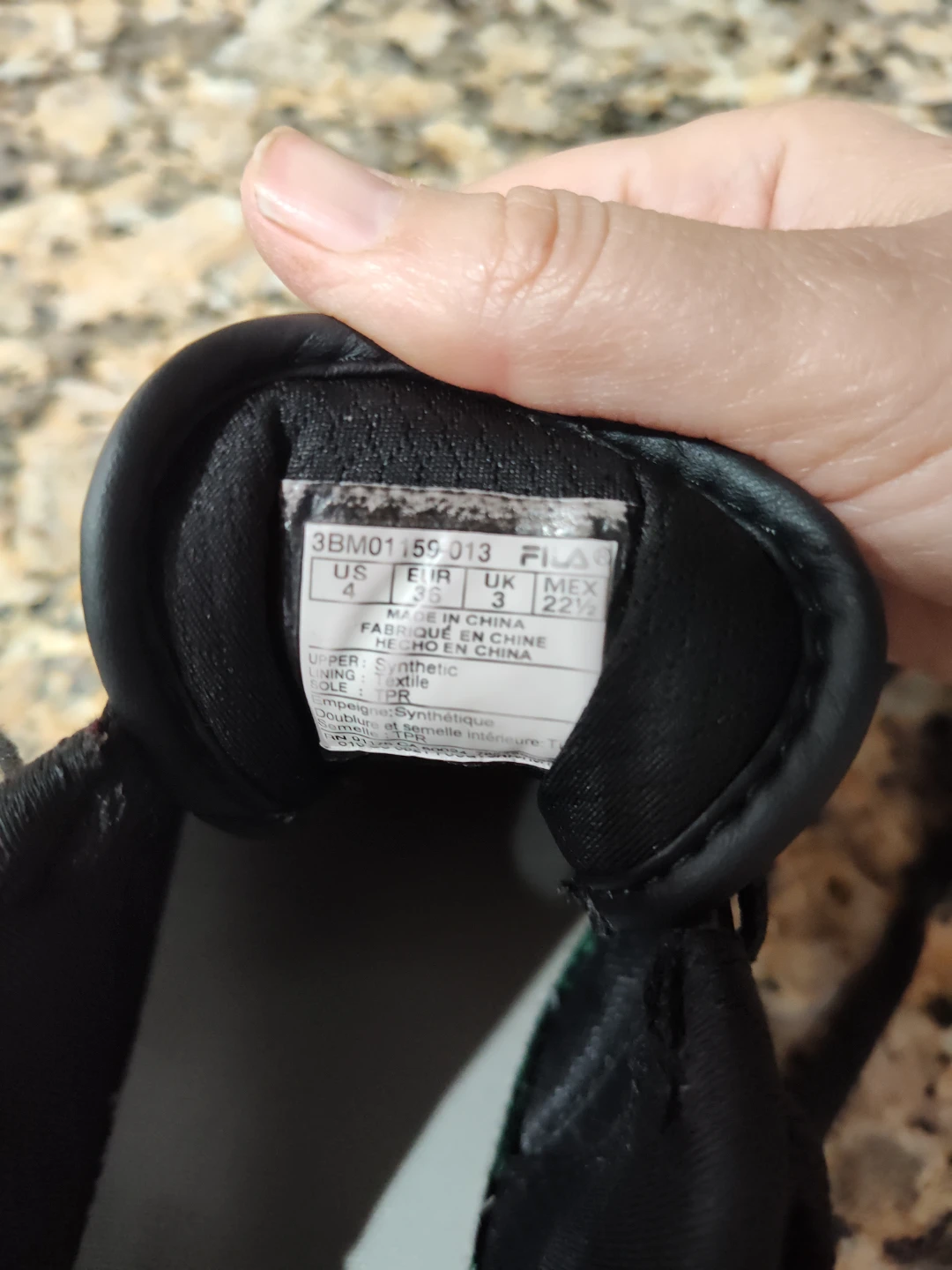 Fila Black Sneakers Size US 4 - photo 4