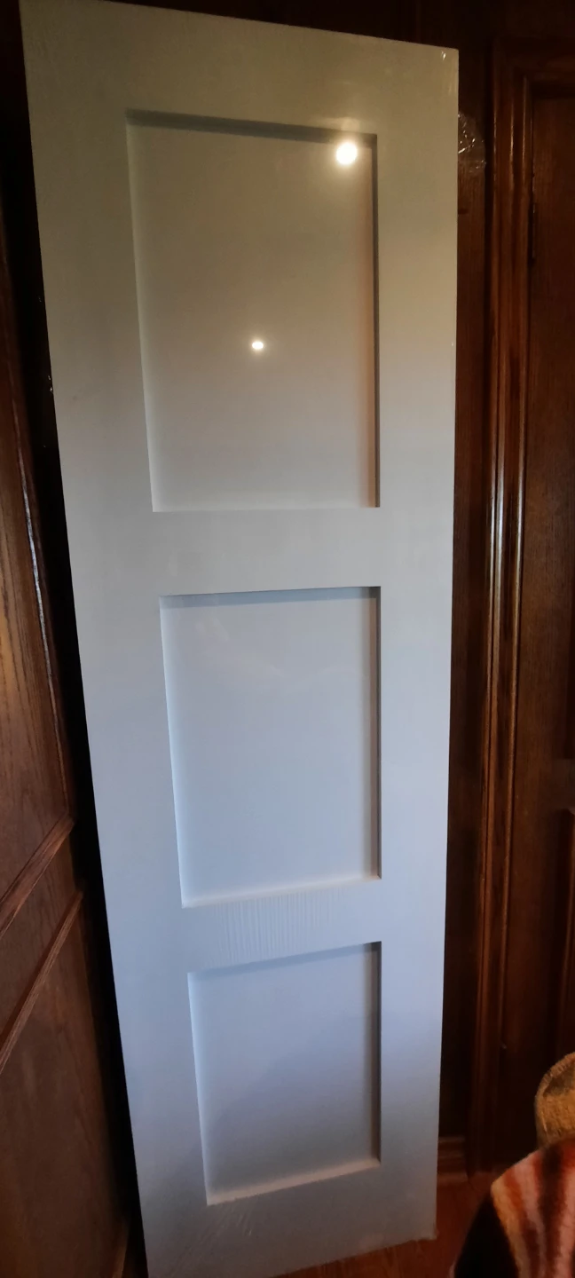 3-Panel White Shaker Door