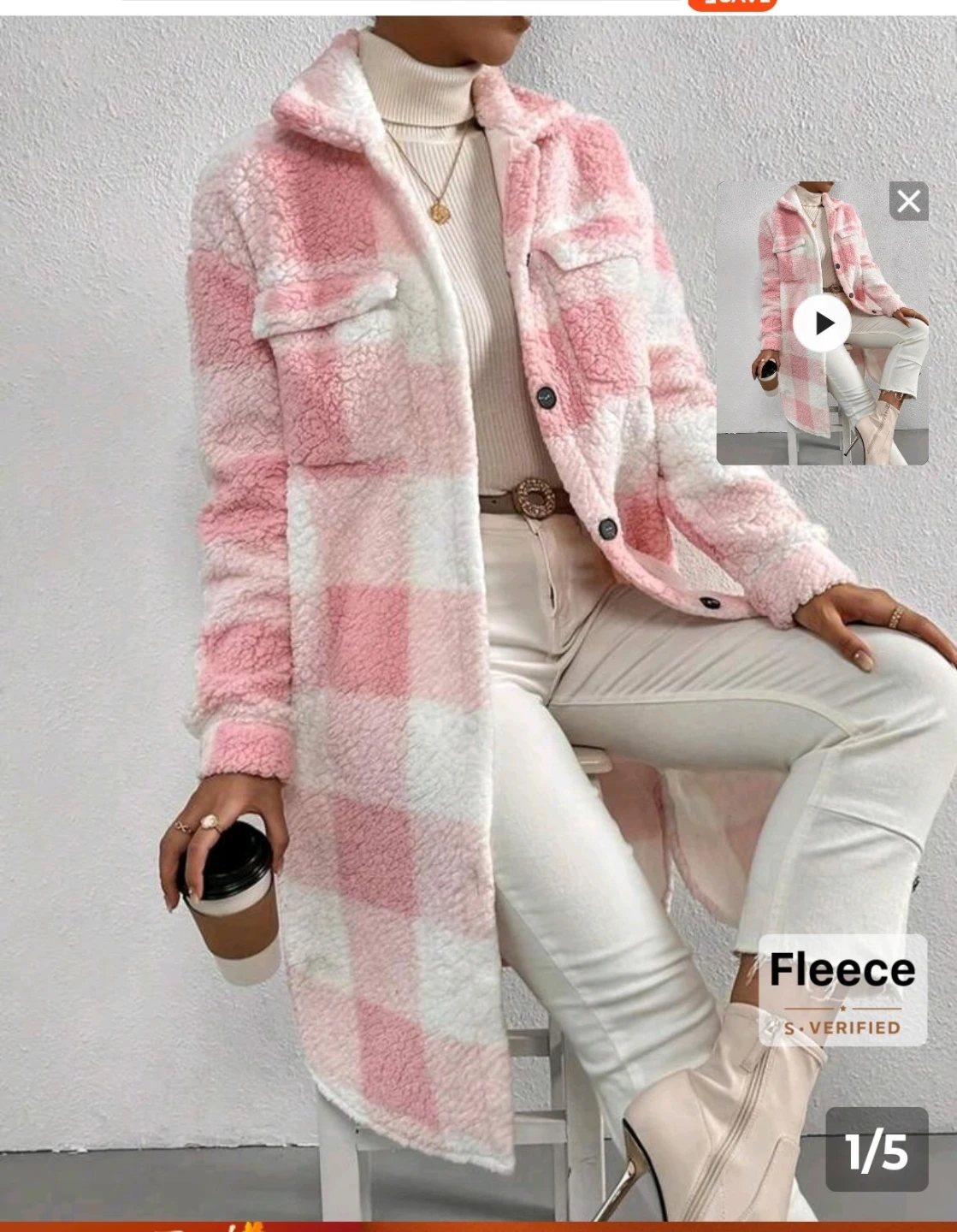 Fleece Shacket size 14