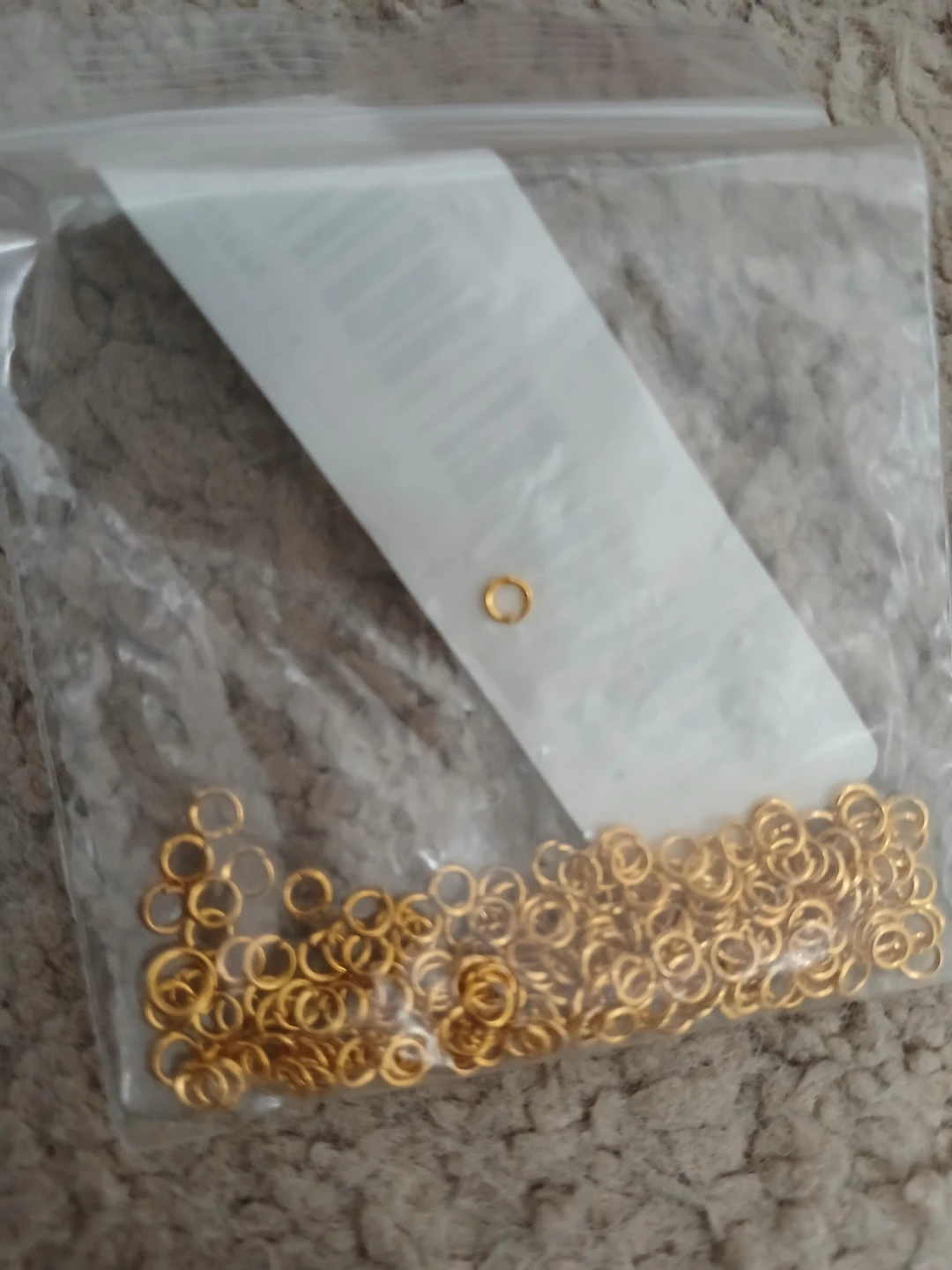 Ver small Gold-Tone Jump Rings for Jewellery Making