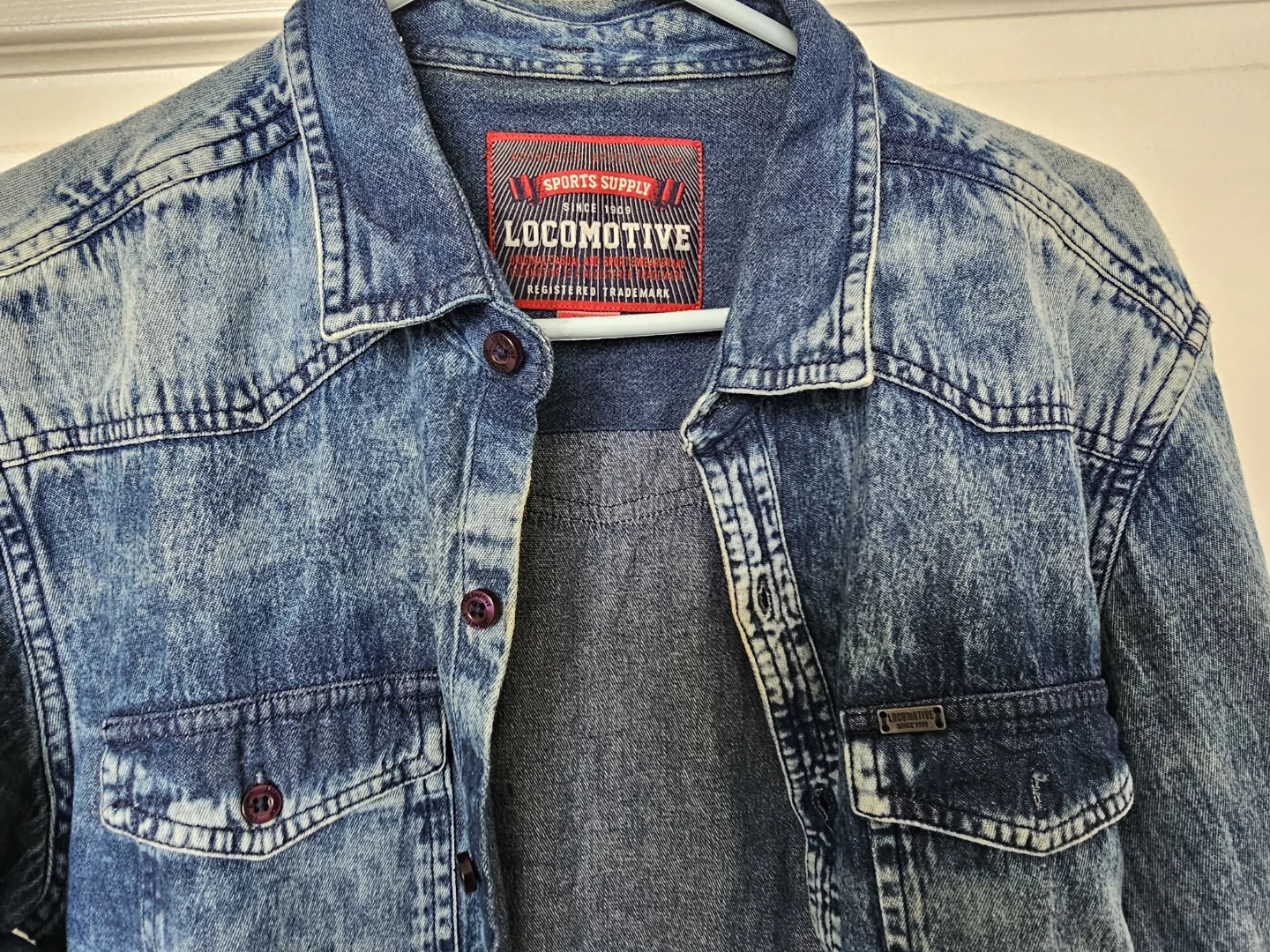 Locomotive Acid Wash Denim Shirt - photo 3