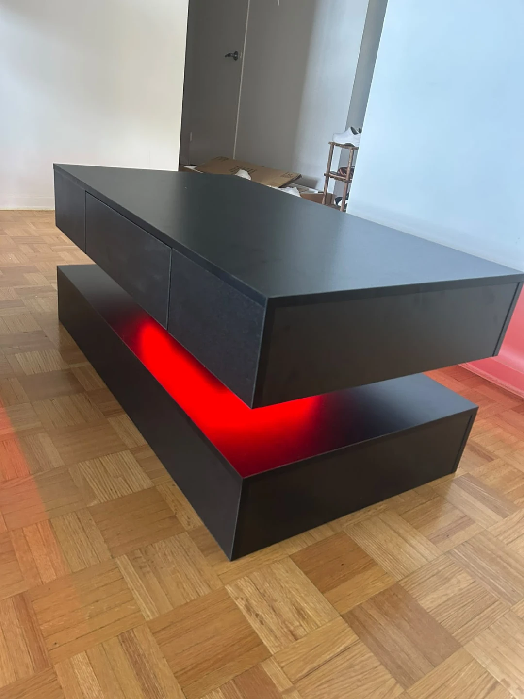 Modern LED Coffee Table with Drawers - photo 4