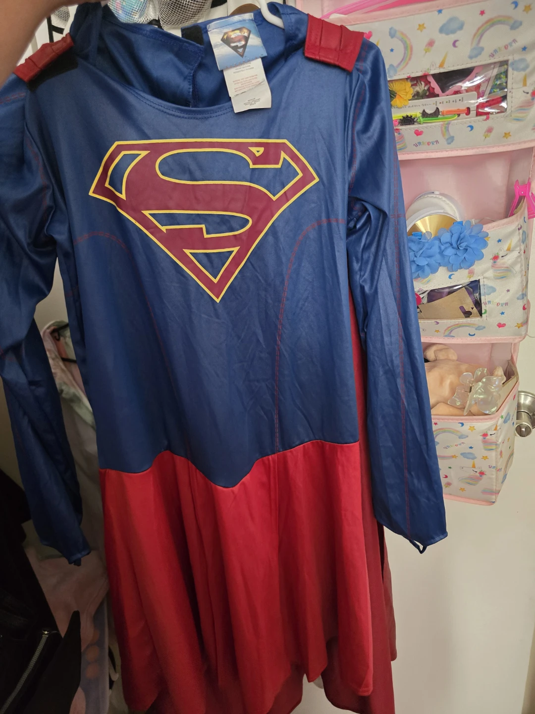 Supergirl Costume Dress with Cape Medium