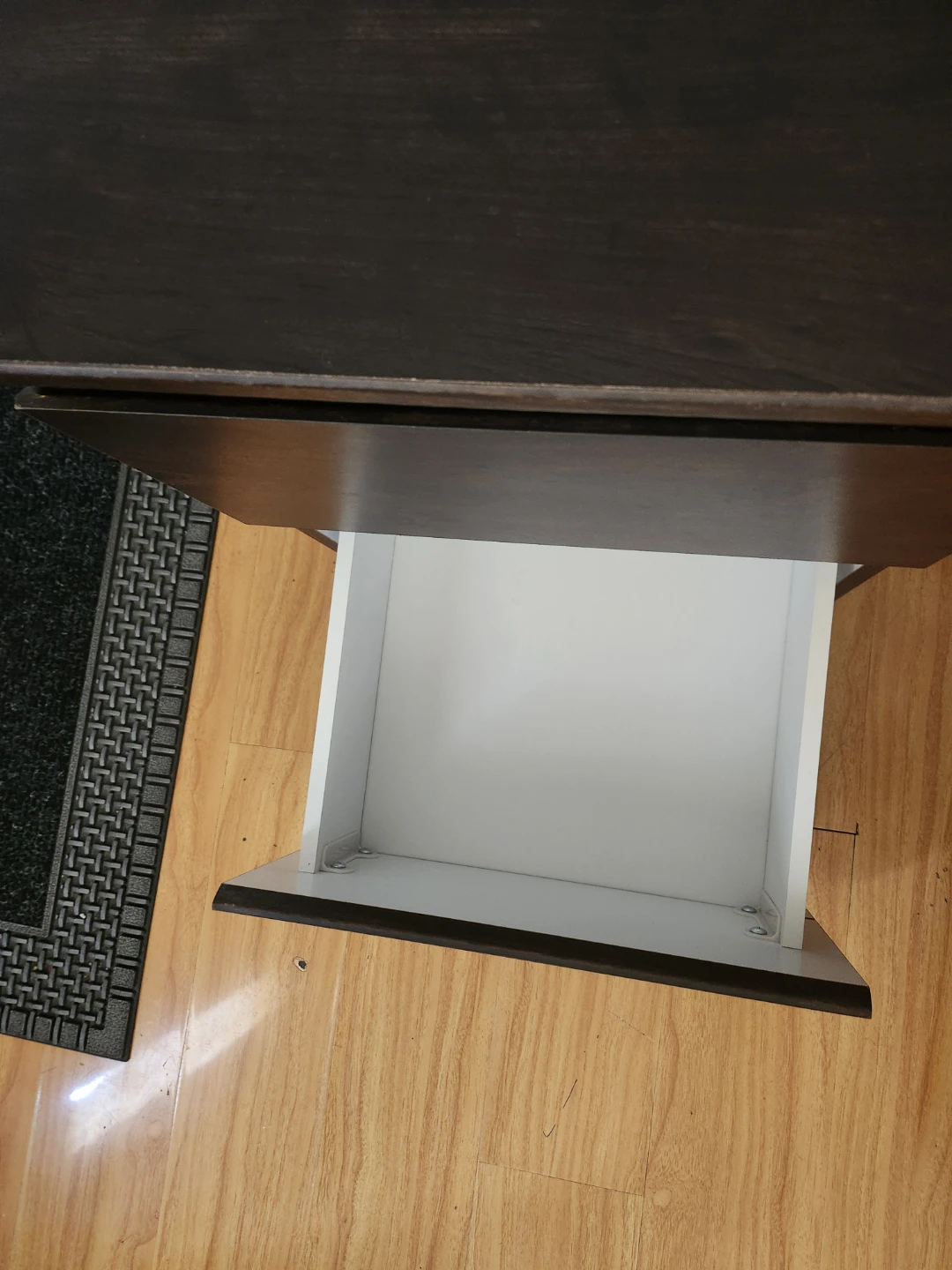 Dark Wood 2-Drawer Nightstand - photo 5