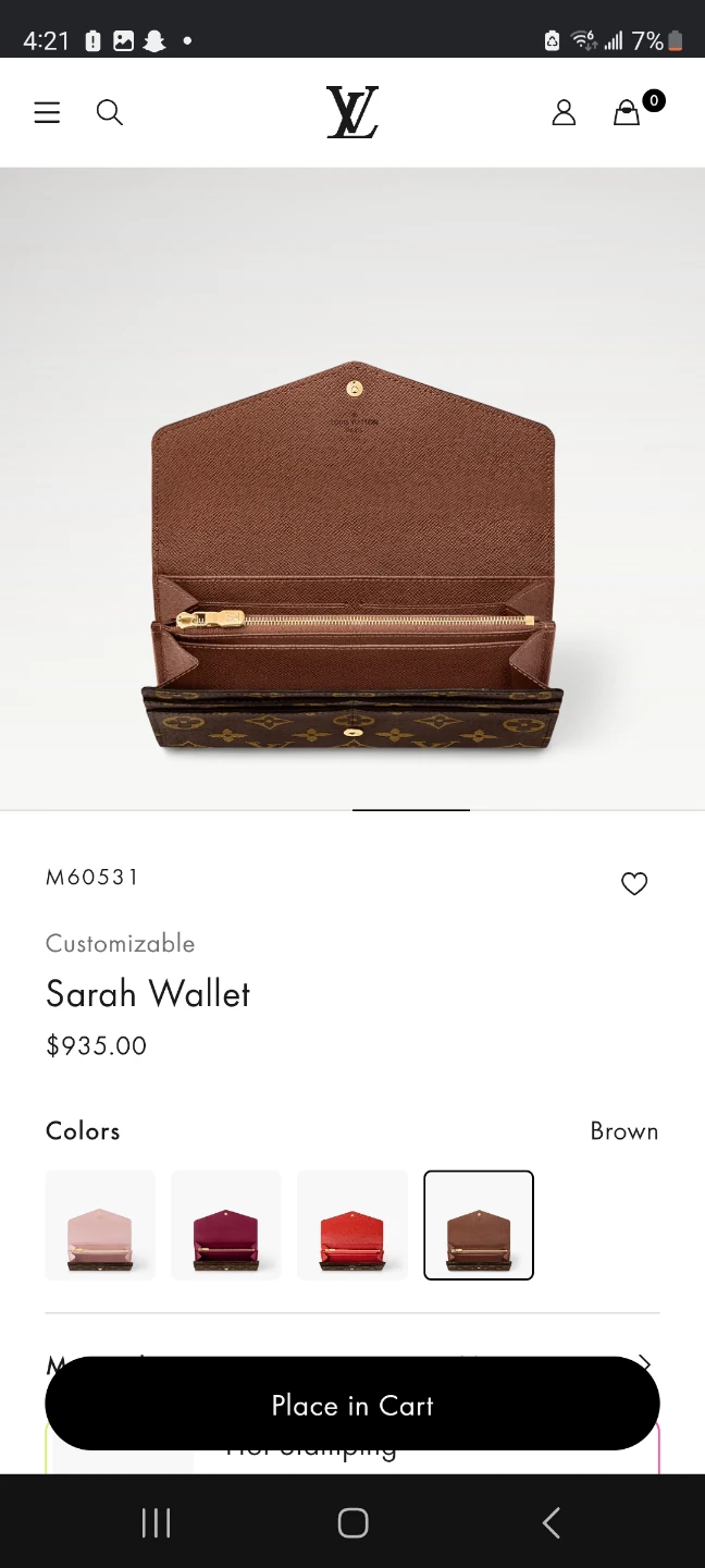 Louis Vuitton Sarah Wallet - photo 4