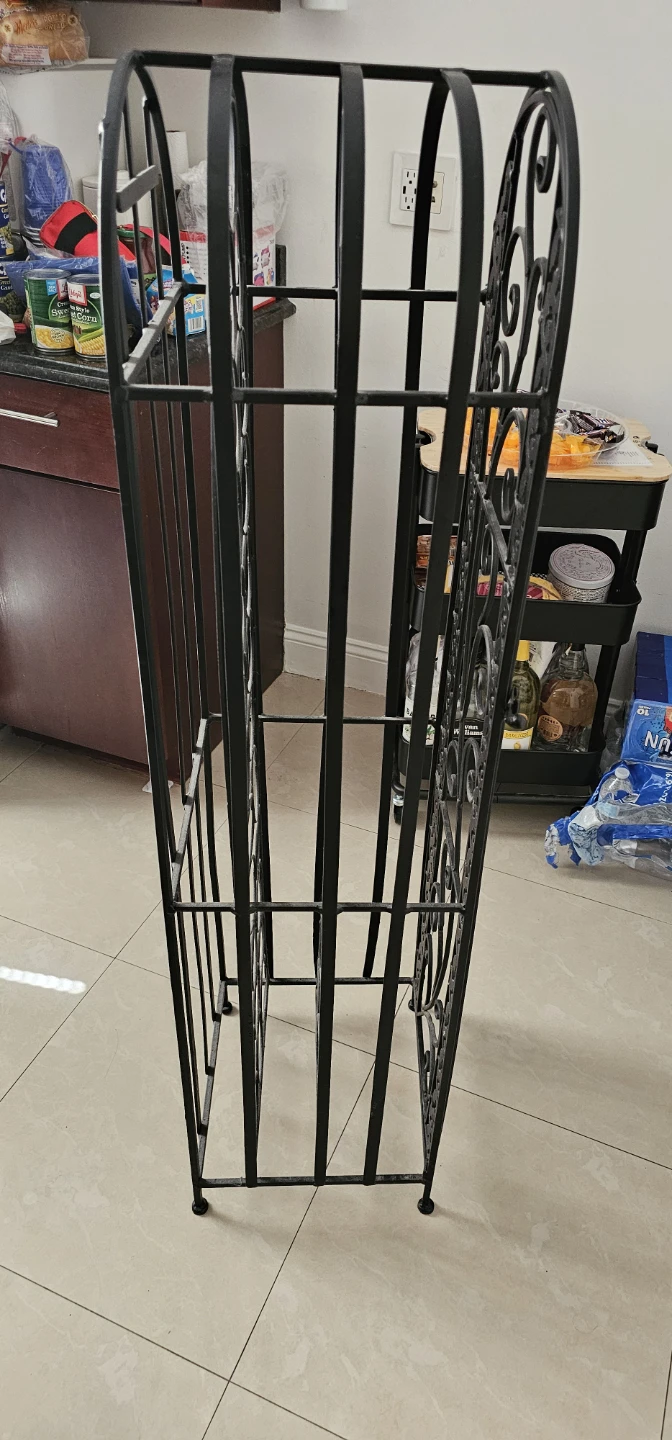 Black Metal Wine Rack